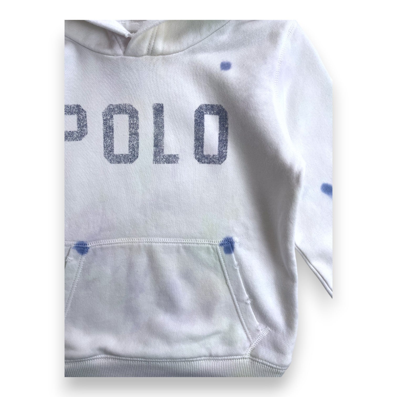 RALPH LAUREN - Sweat blanc "Polo" détails - 6 ans