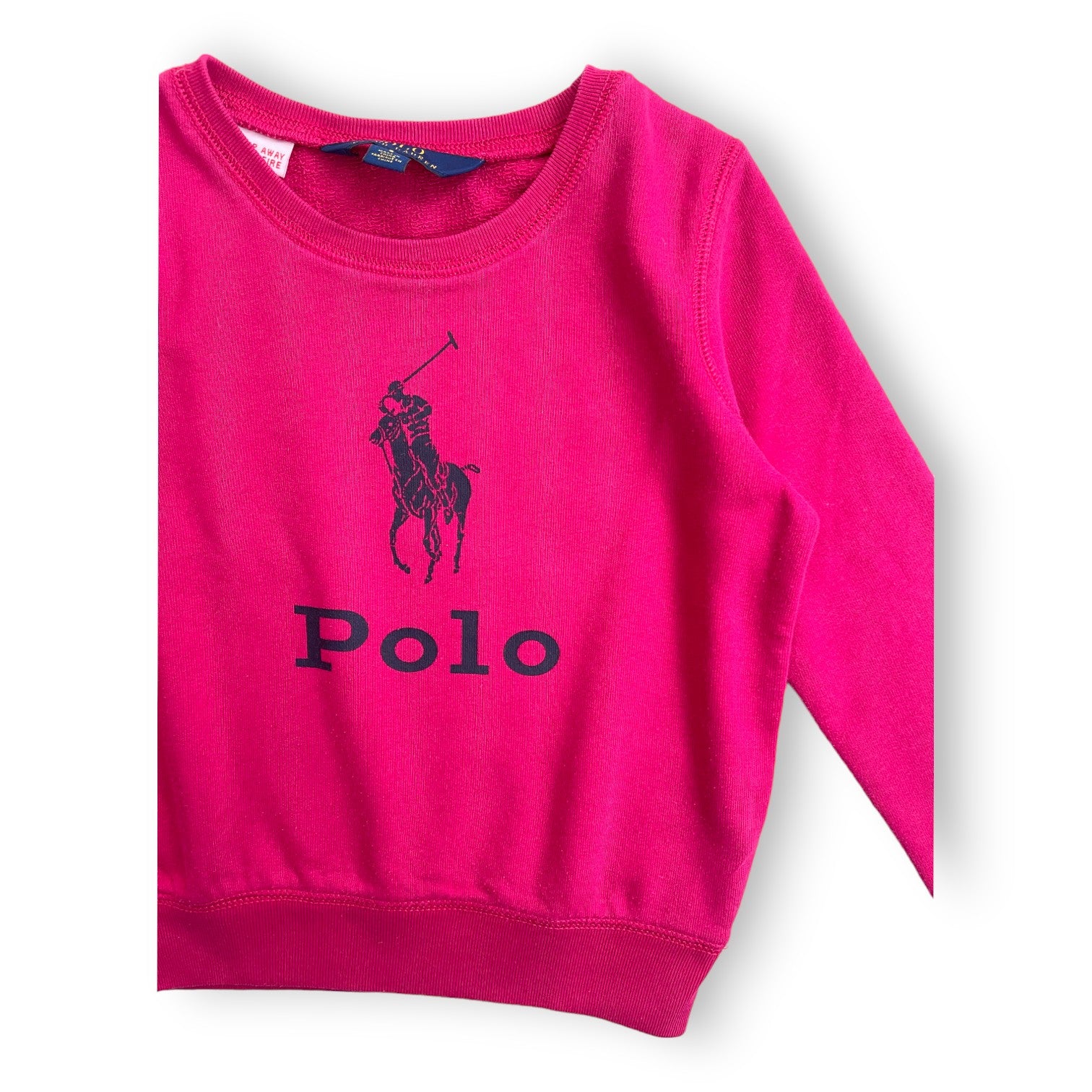 RALPH LAUREN - Sweatshirt rose "POLO" - 5 ans