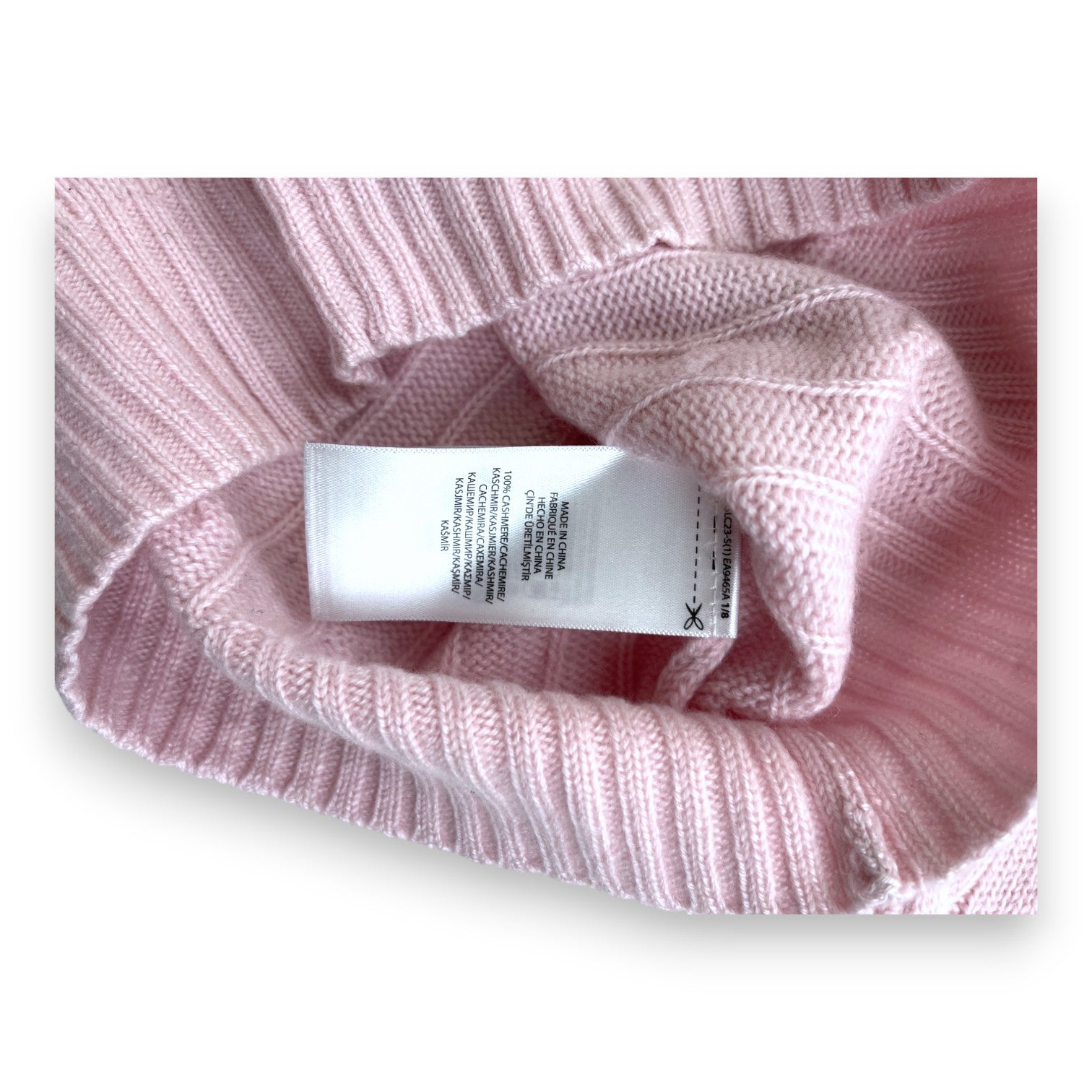 RALPH LAUREN - Pull rose clair en cachemire - 4/5 ans