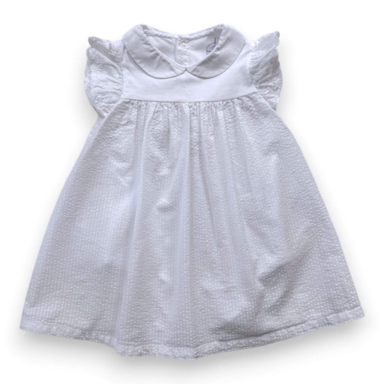 LARANJINHA - Robe blanche avec broderies - 18 mois