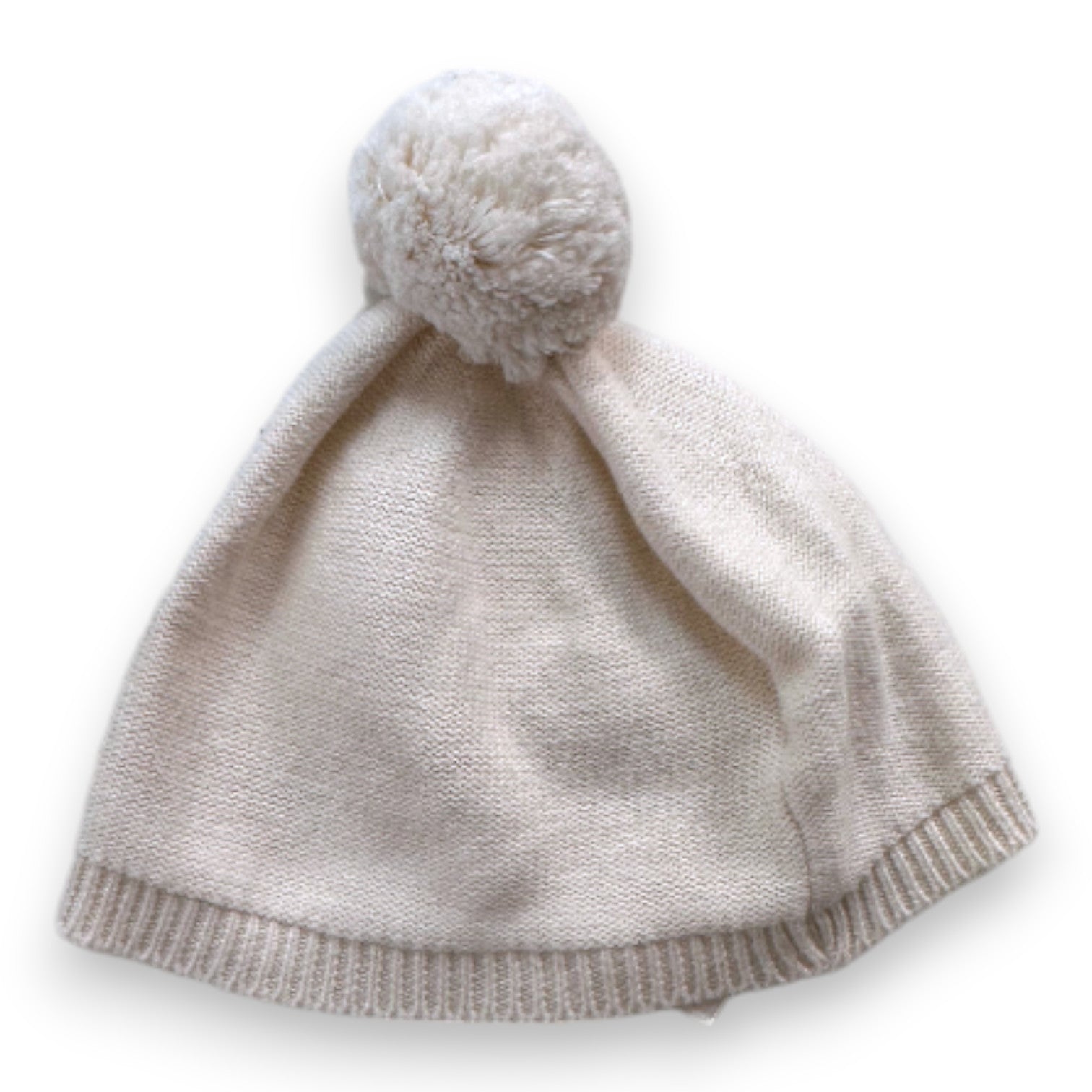 NATURAPURA - Bonnet beige avec pompon - 9 mois