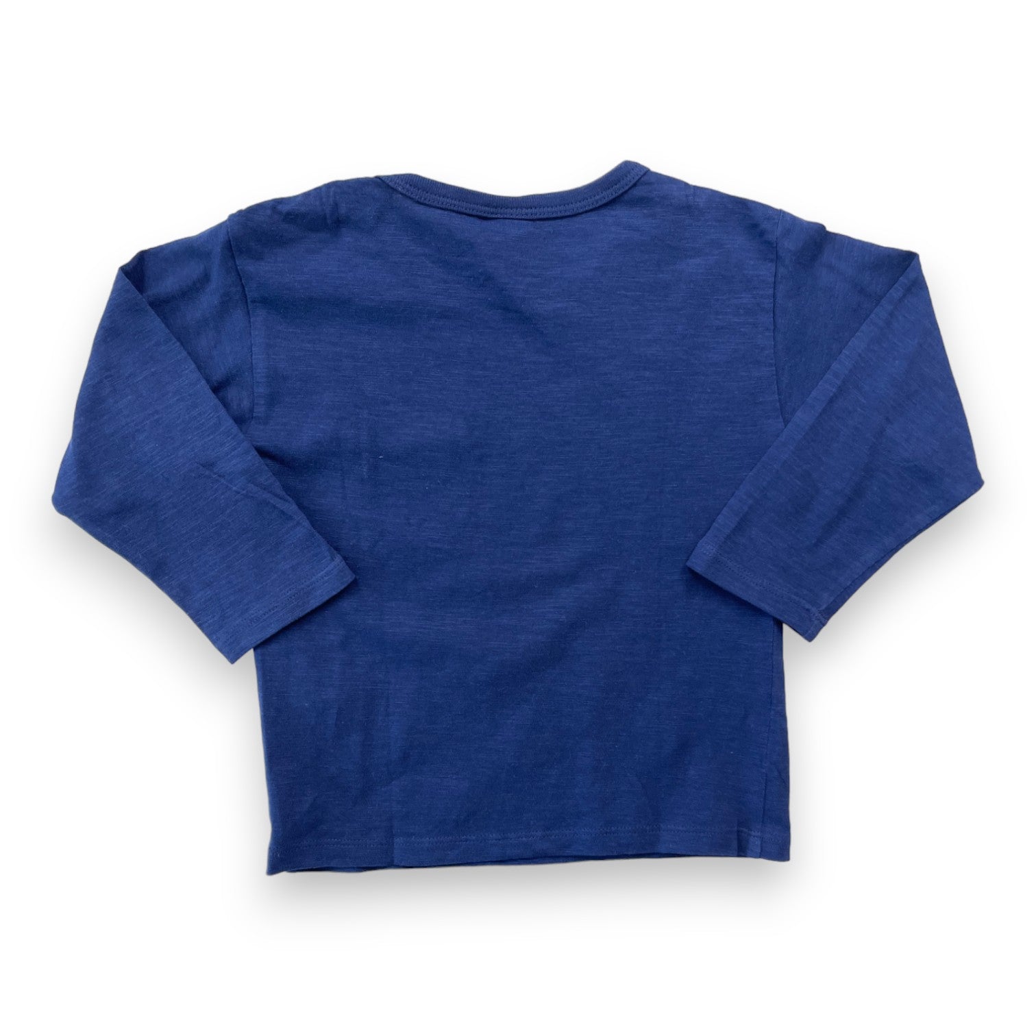 PETIT BATEAU - T shirt manches longues bleu marine- 2 ans