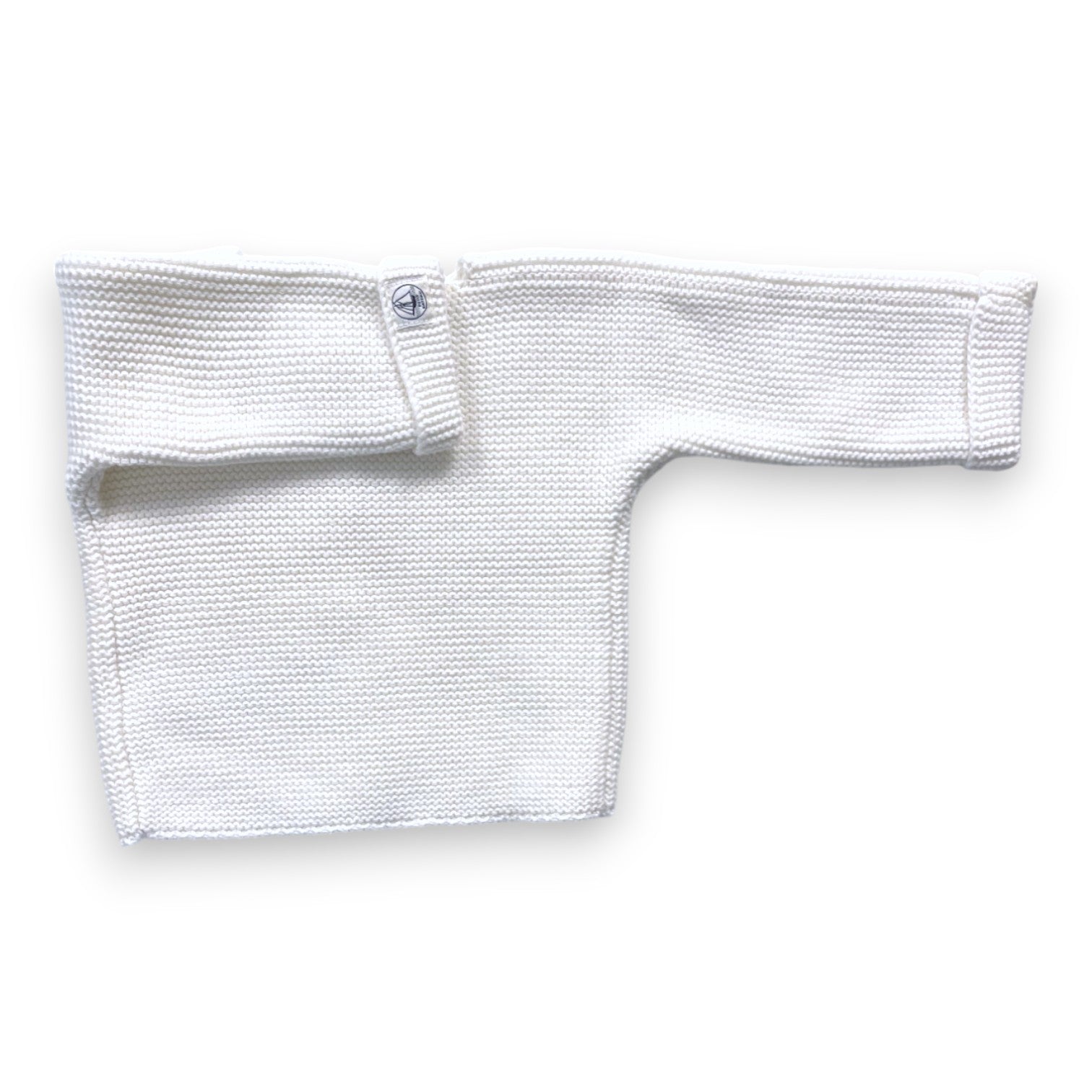 PETIT BATEAU - Cardigan crème en tricot de coton - 12 mois