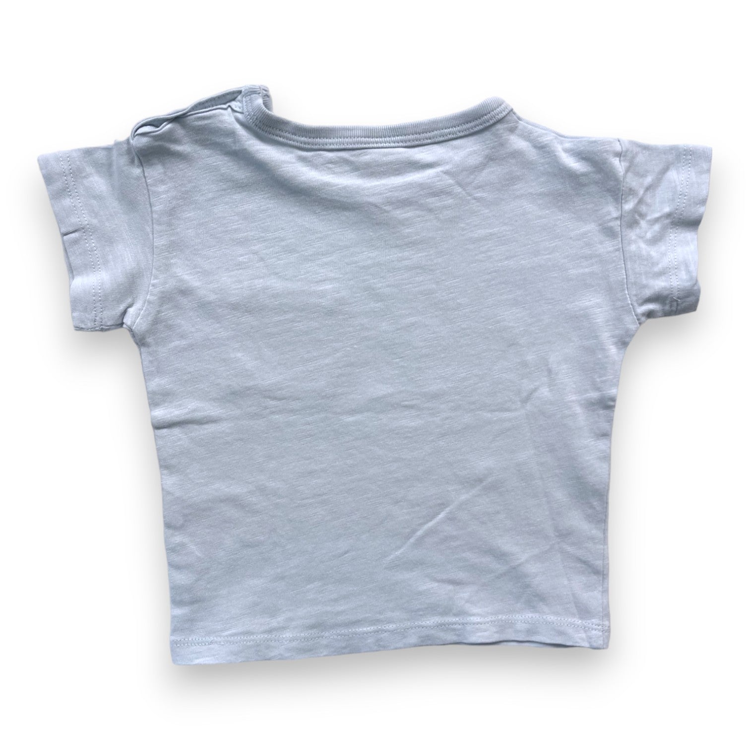 PETIT BATEAU - T shirt bleu clair - 6 mois