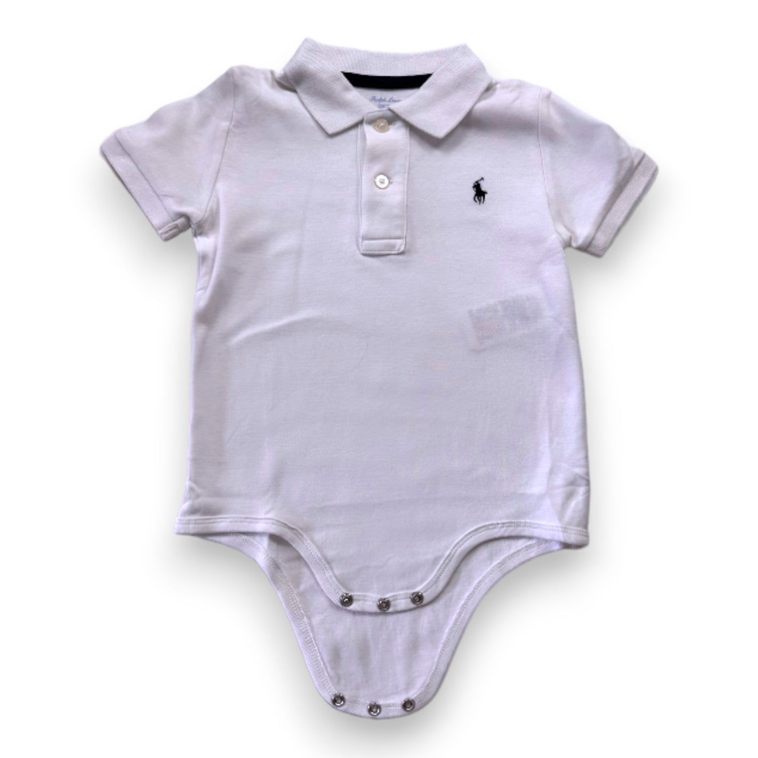 RALPH LAUREN - Body polo blanc à manches courtes - 2 ans