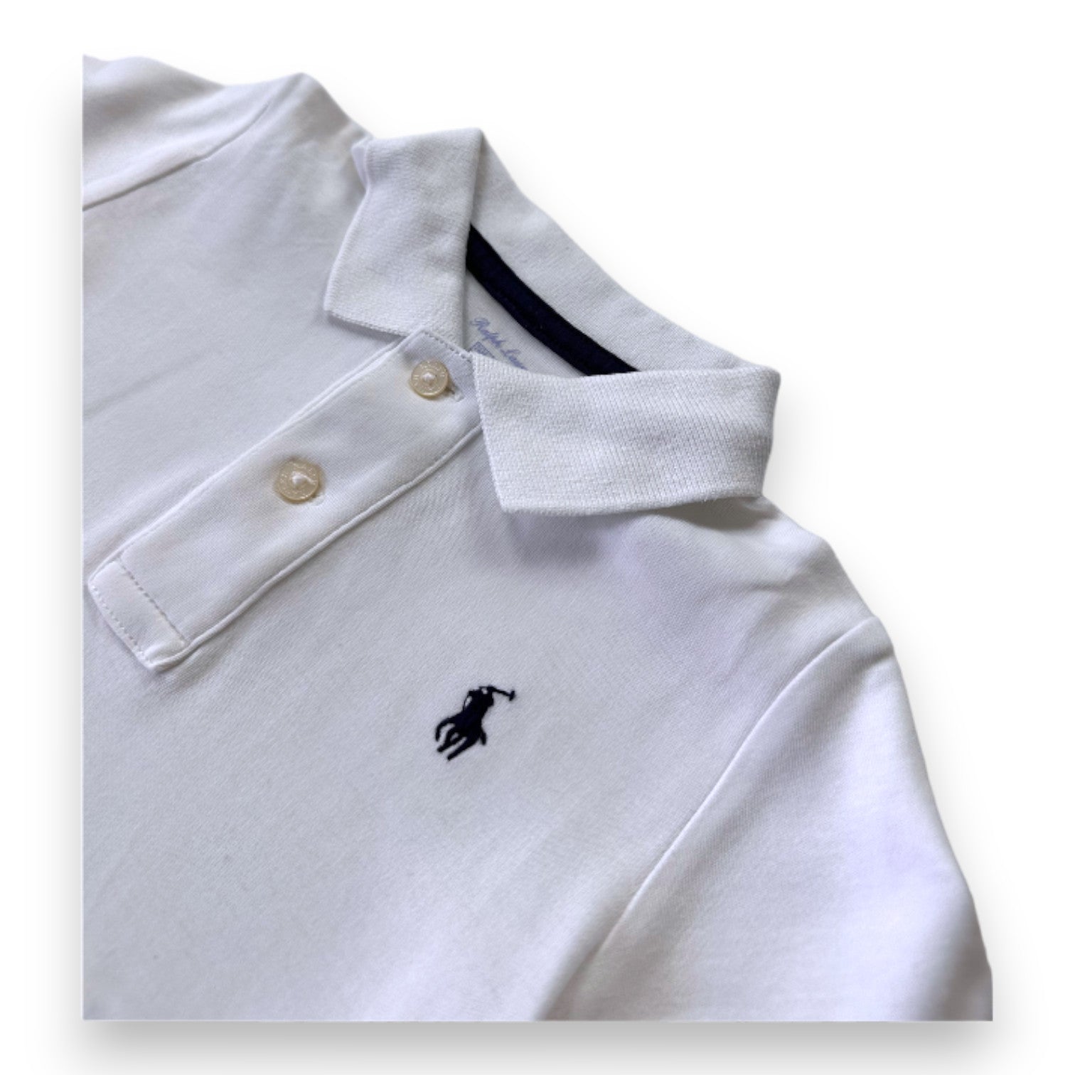 RALPH LAUREN - Body polo blanc à manches courtes - 2 ans