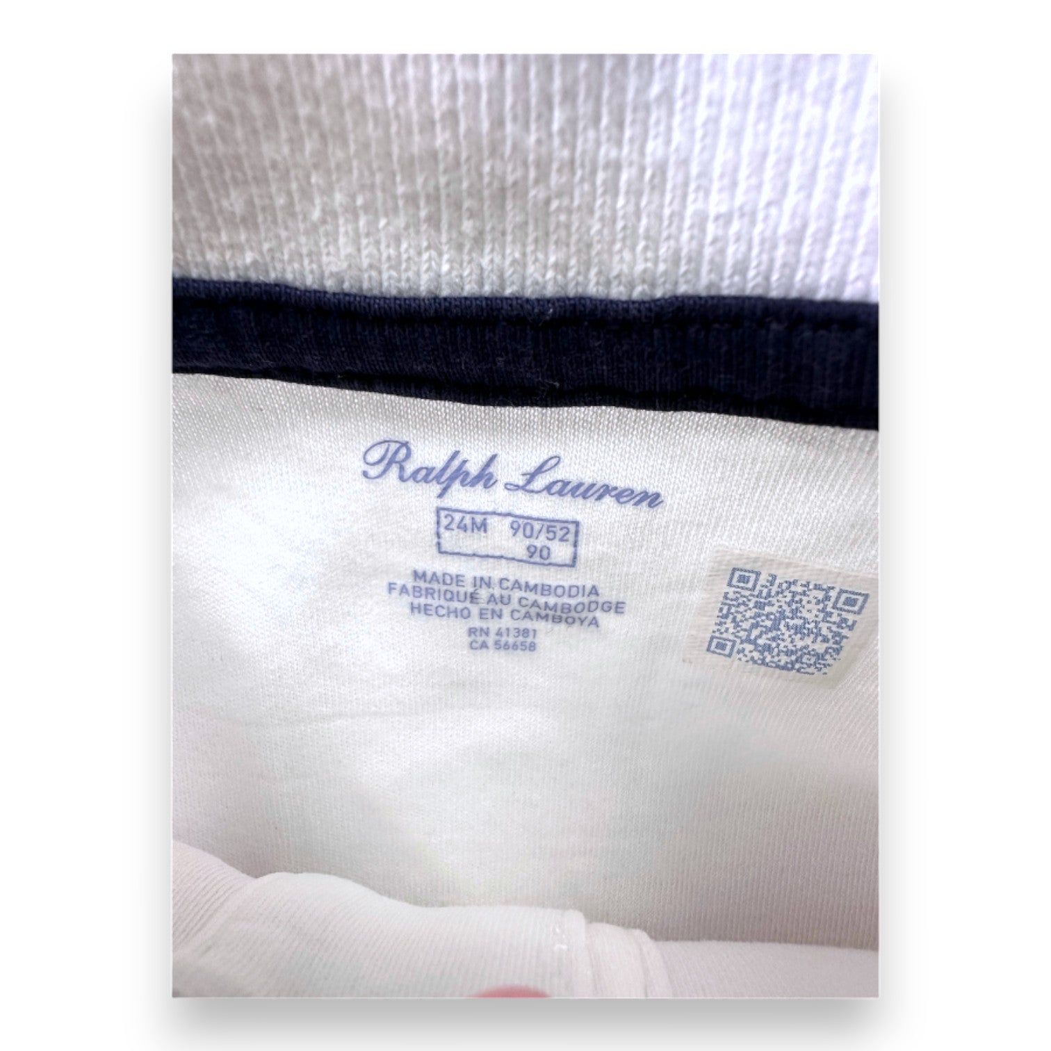 RALPH LAUREN - Body polo blanc à manches courtes - 2 ans