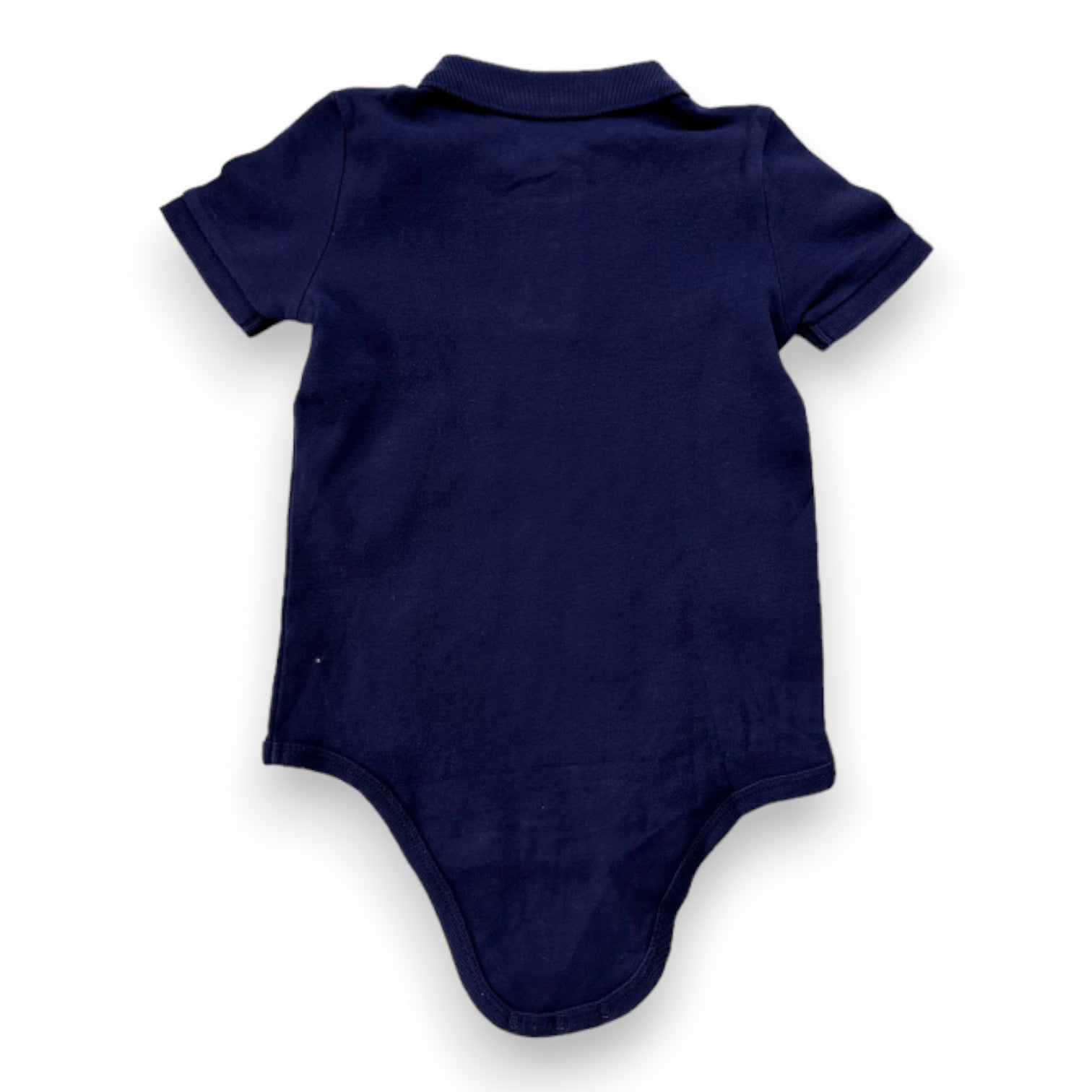 RALPH LAUREN - Body polo bleu marine à manches coourtes - 2 ans