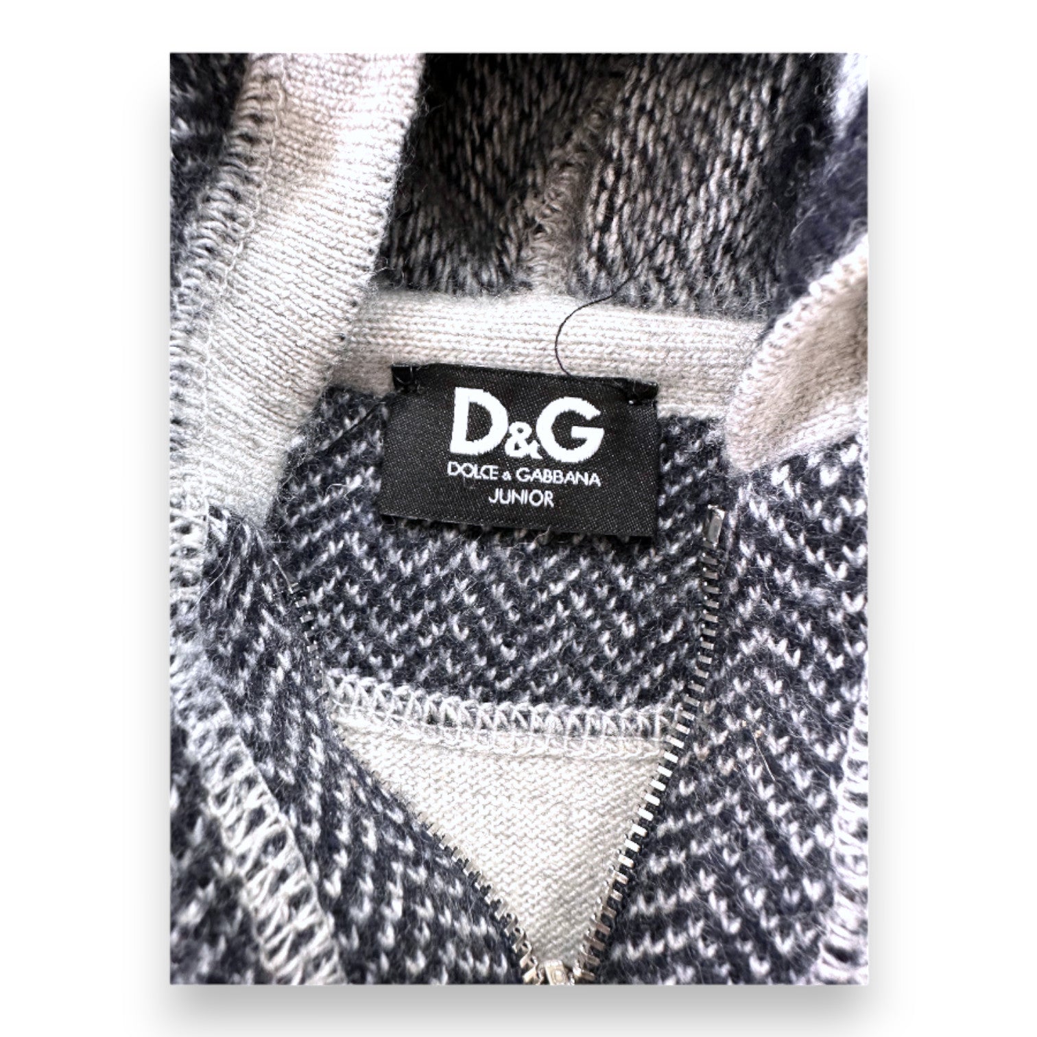 DOLCE & GABBANA - Sweat gris en laine et cachemire - 3 mois