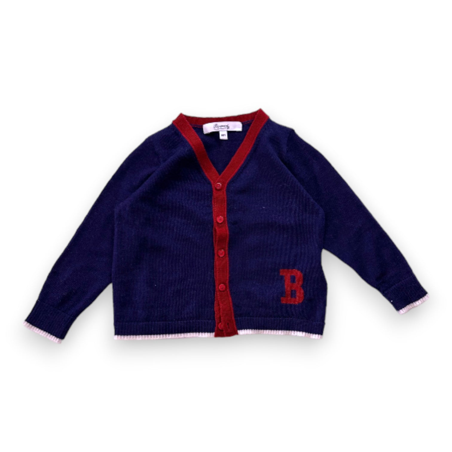 BONPOINT - Cardigan en laine bleu marine - 18 mois