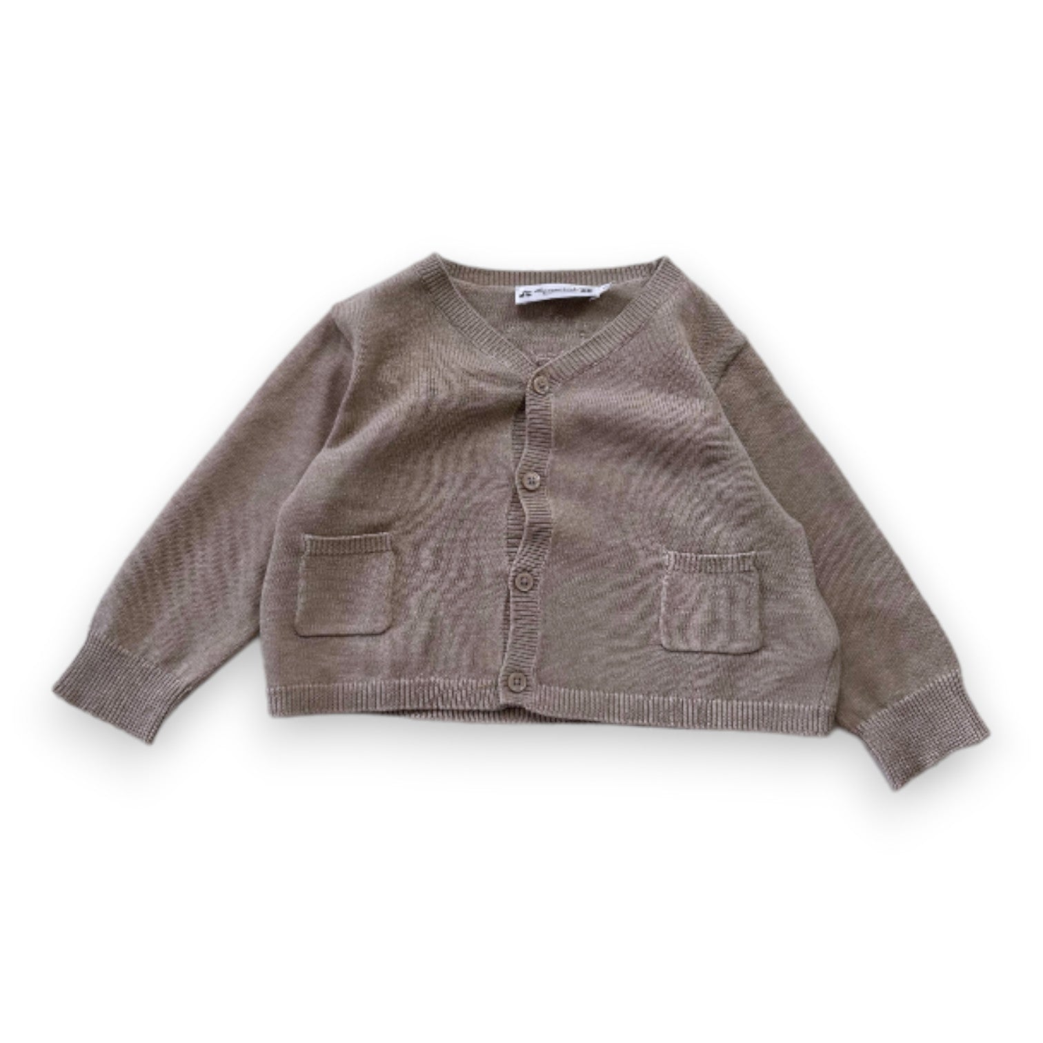 BONPOINT - Cardigan en lin marron - 18 mois