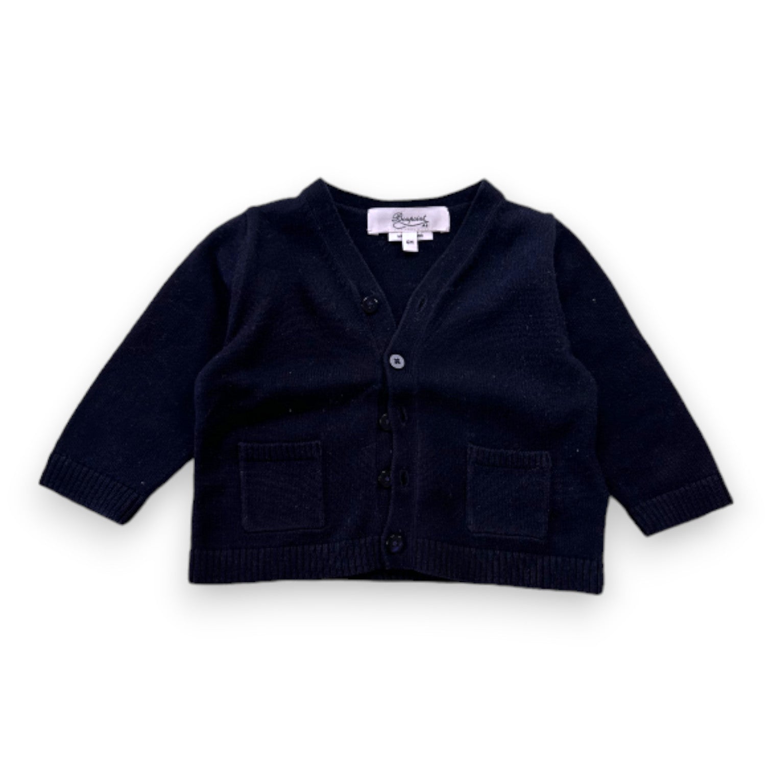 BONPOINT - Cardigan bleu marine - 6 mois