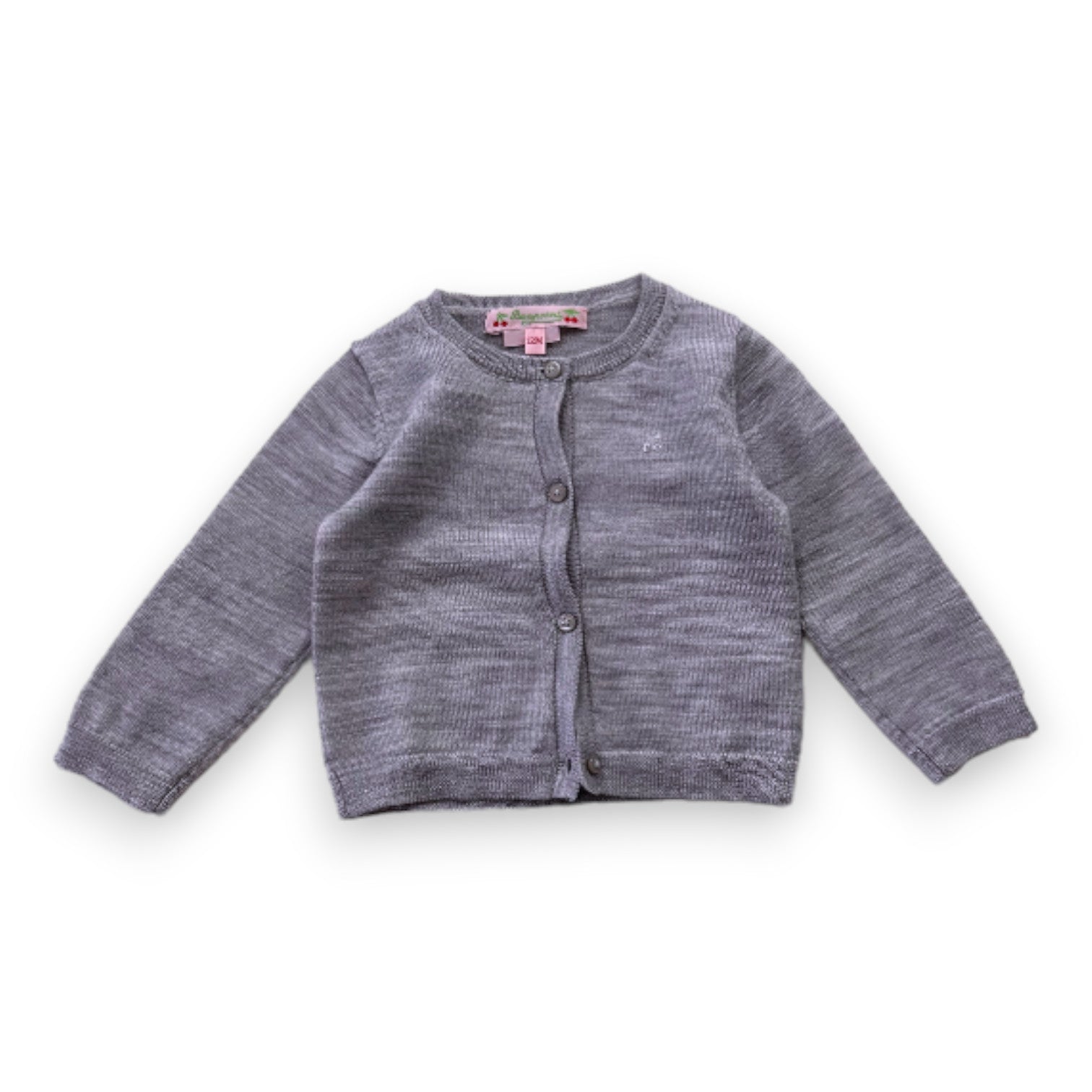 BONPOINT - Cardigan gris en laine - 12 mois