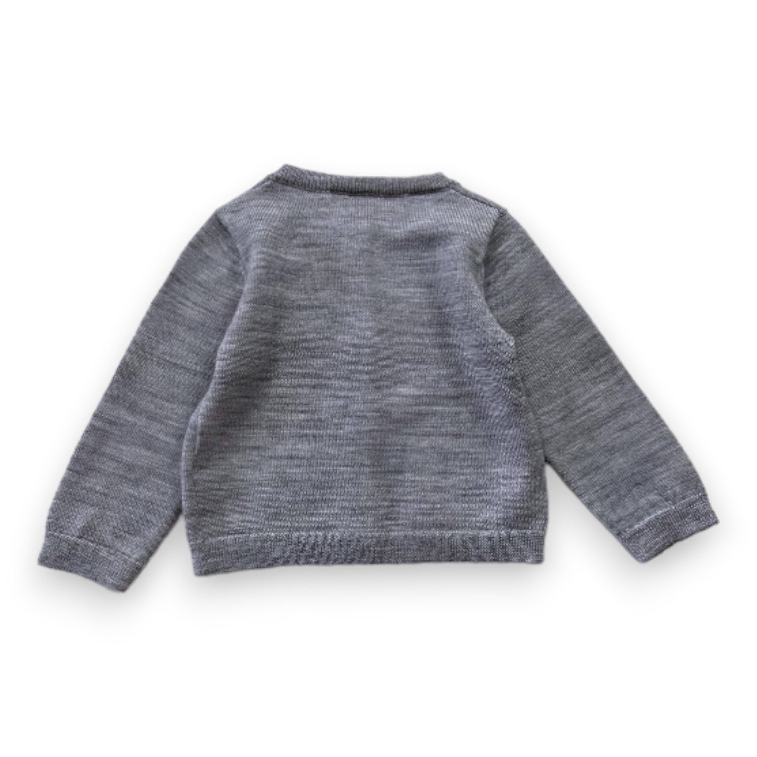 BONPOINT - Cardigan gris en laine - 12 mois