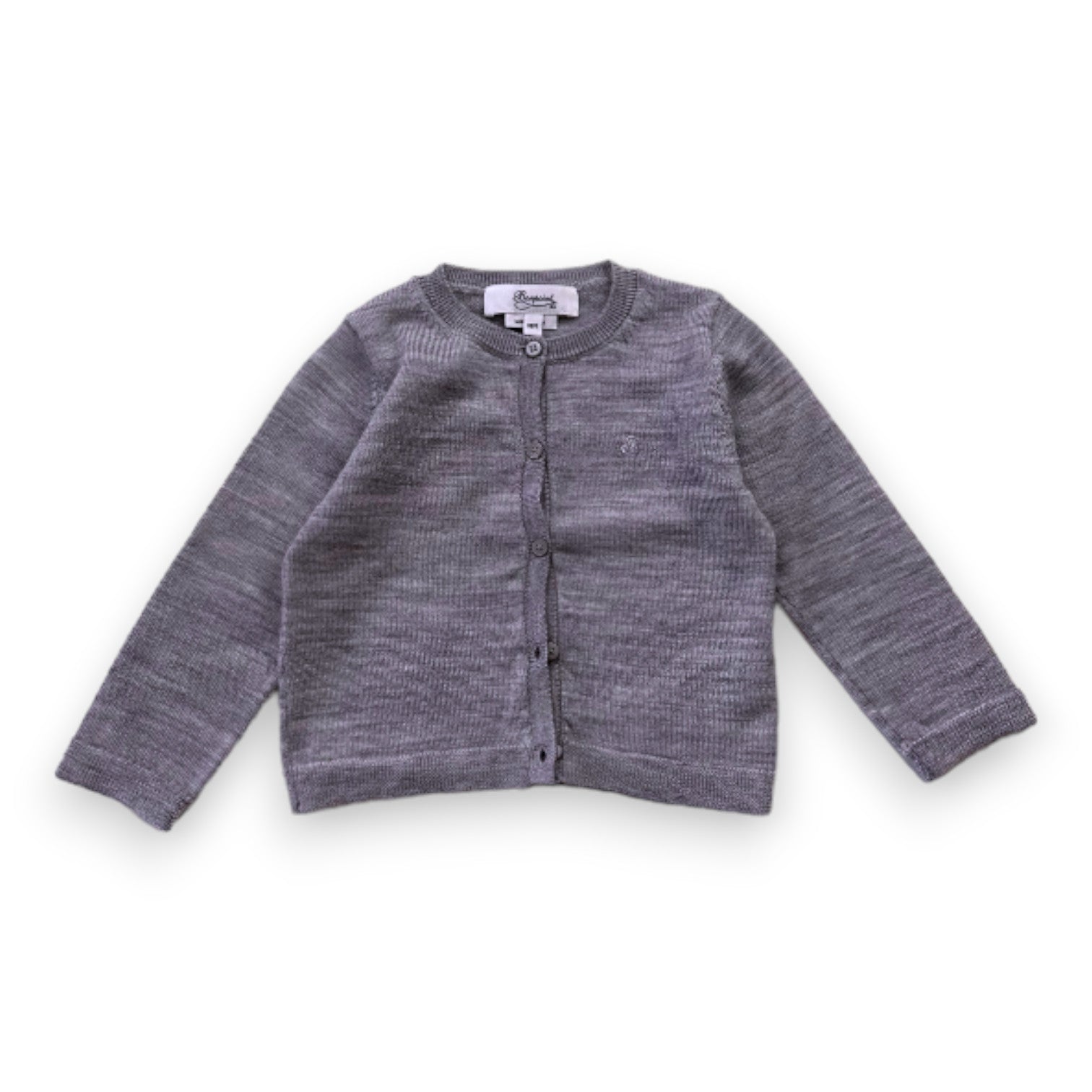 BONPOINT - Cardigan en laine gris - 18 mois