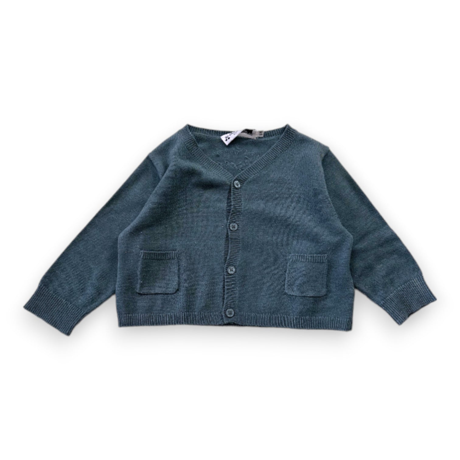 BONPOINT - Cardigan en lin vert - 18 mois