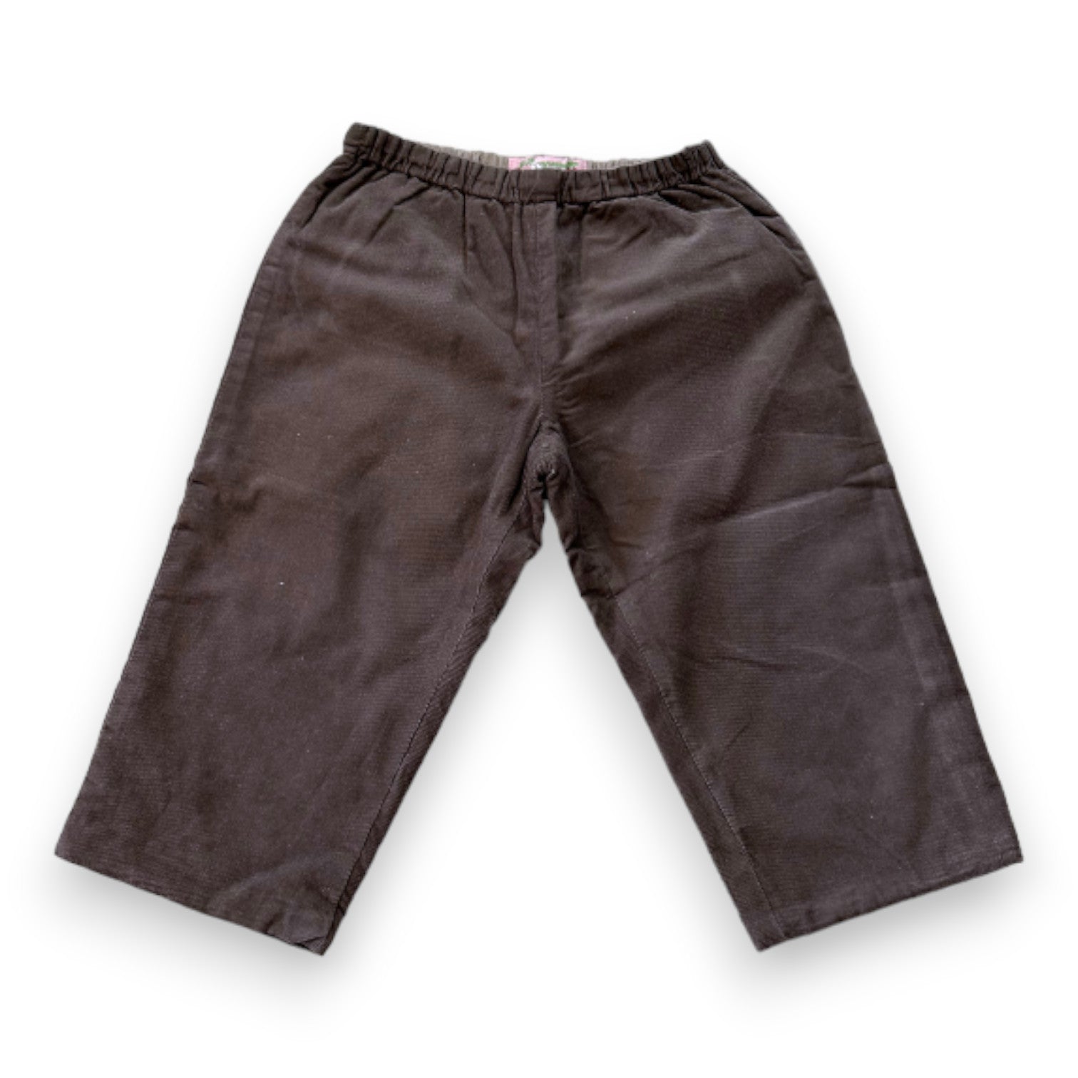 BONPOINT - Pantalon large effet velours marron - 2 ans