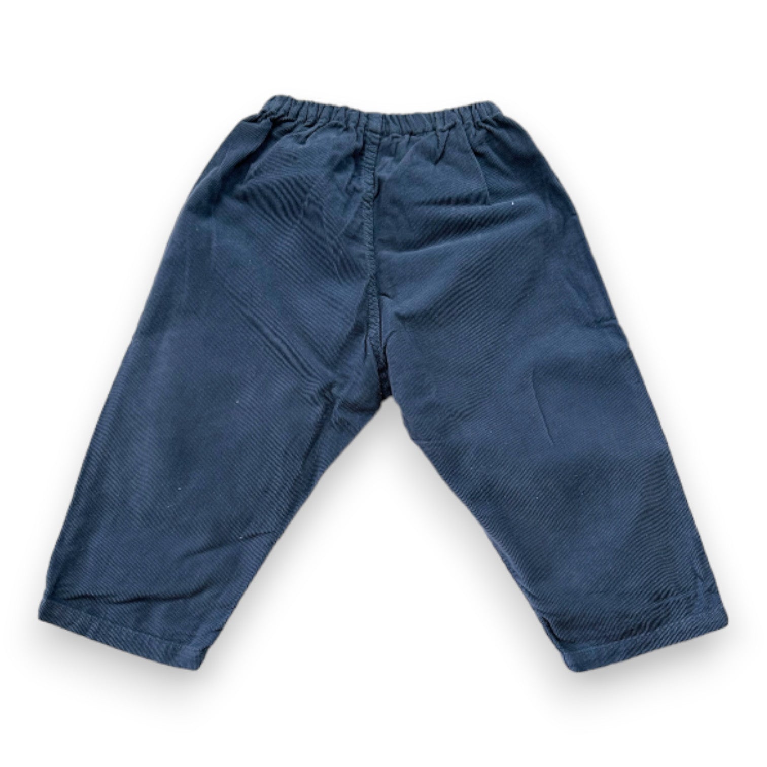 PETIT BATEAU - pantalon large bleu effet velours - 2 ans