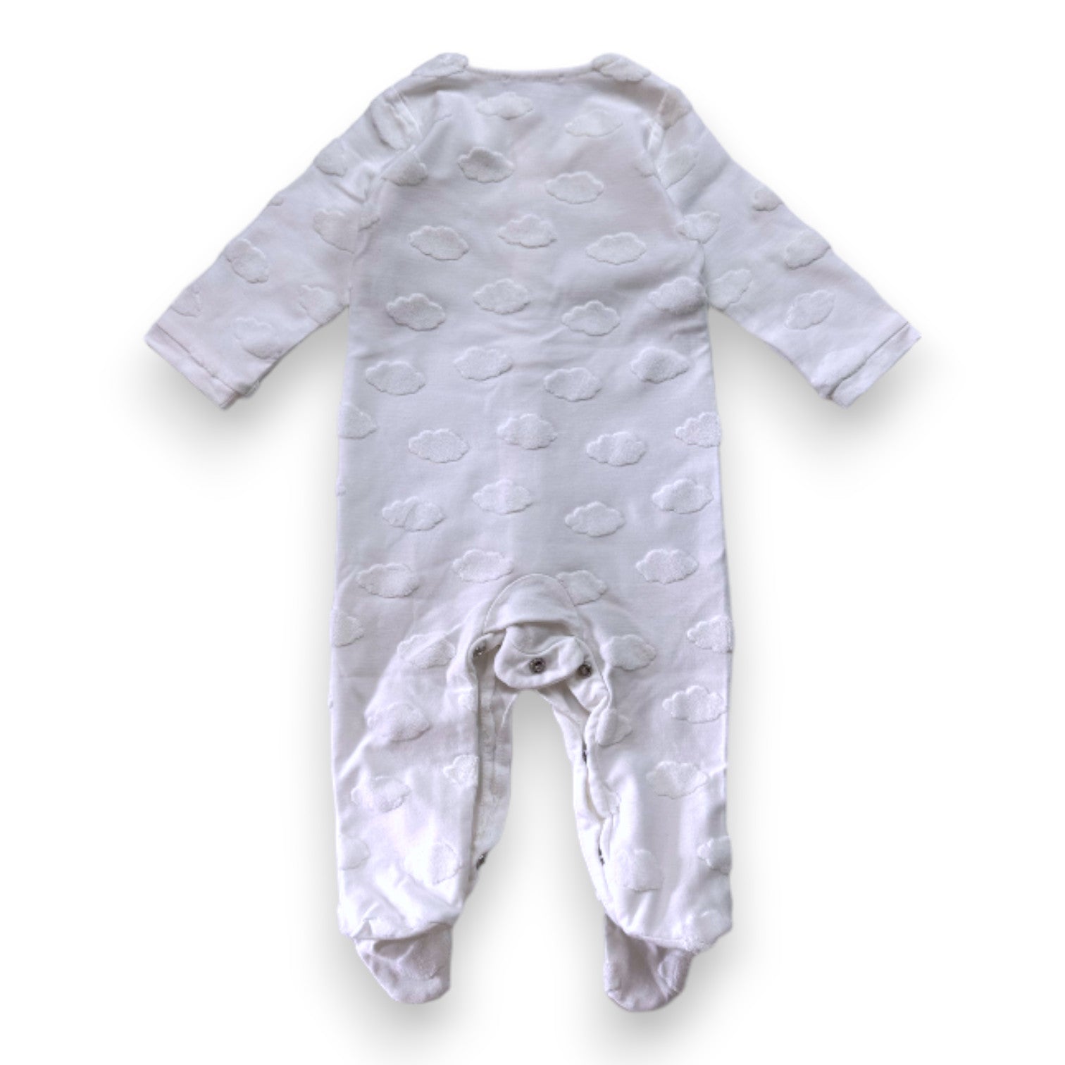 JACADI - Pyjama blanc brodé nuages - 6 mois