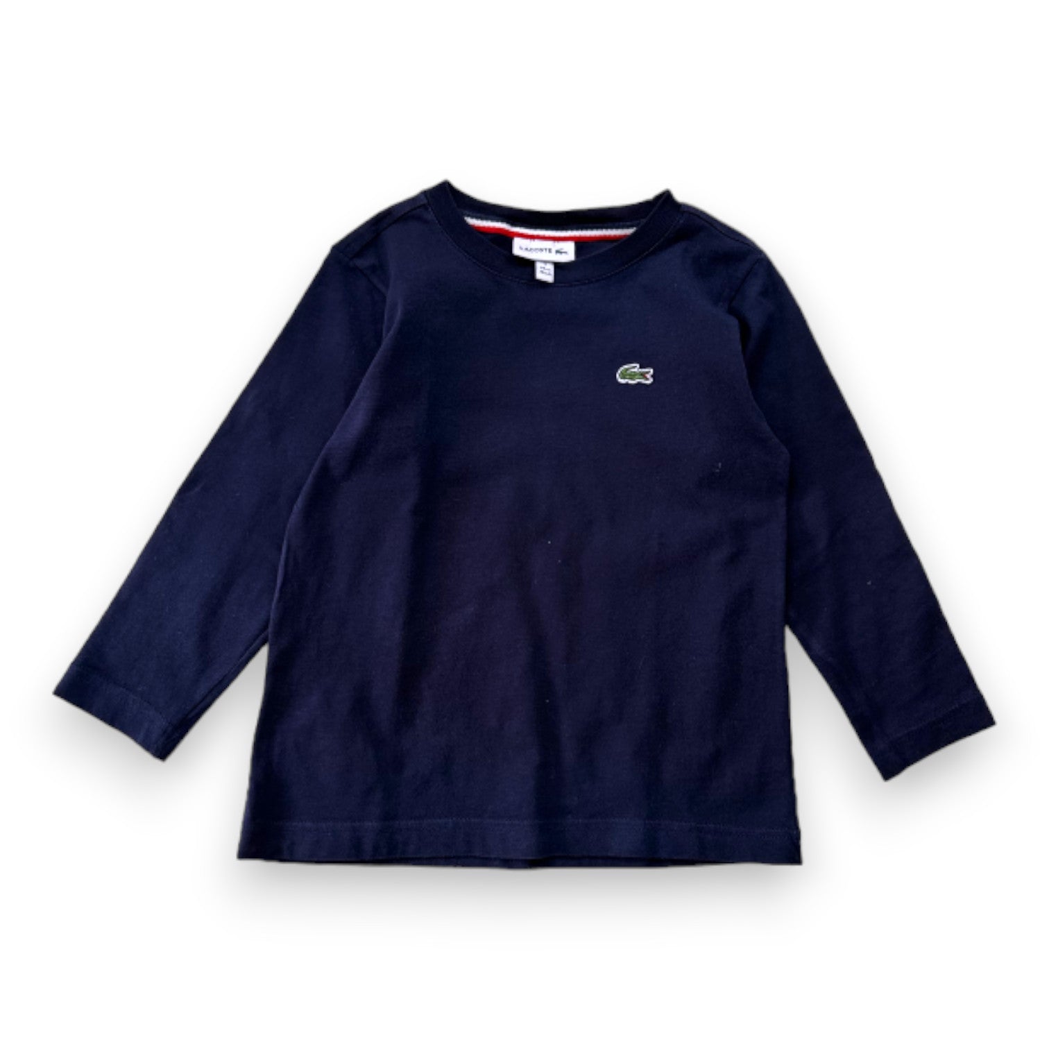 LACOSTE - T-shirt bleu marine à manches longues - 3 ans