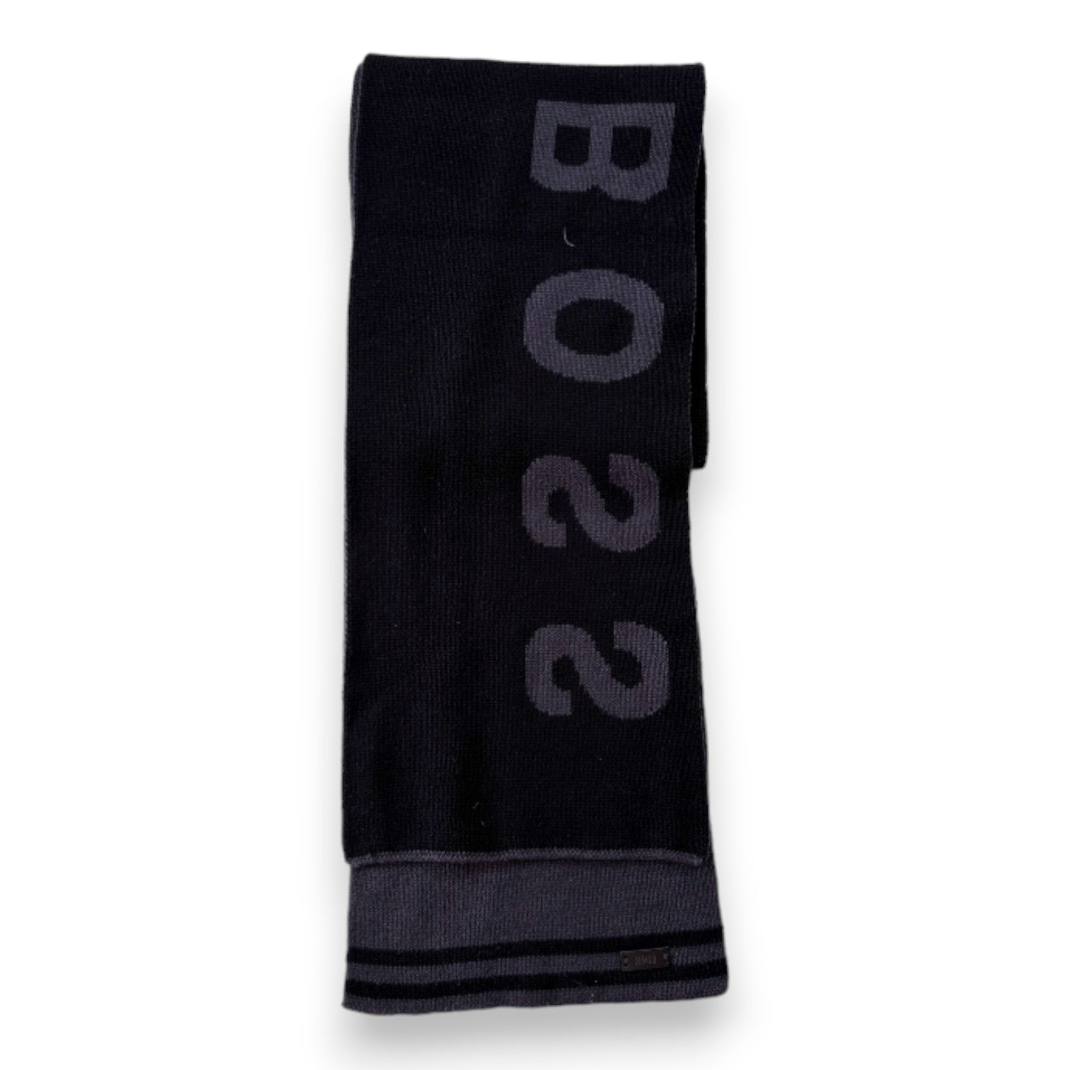 HUGO BOSS - Echarpe noire et grise "Hugo Boss" - Taille Unique