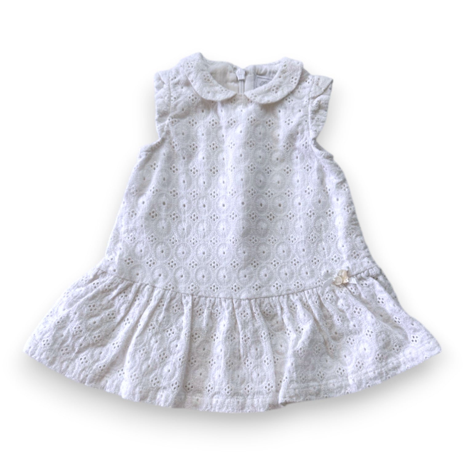 TARTINE & CHOCOLAT - Robe blanche avec broderies - 6 mois