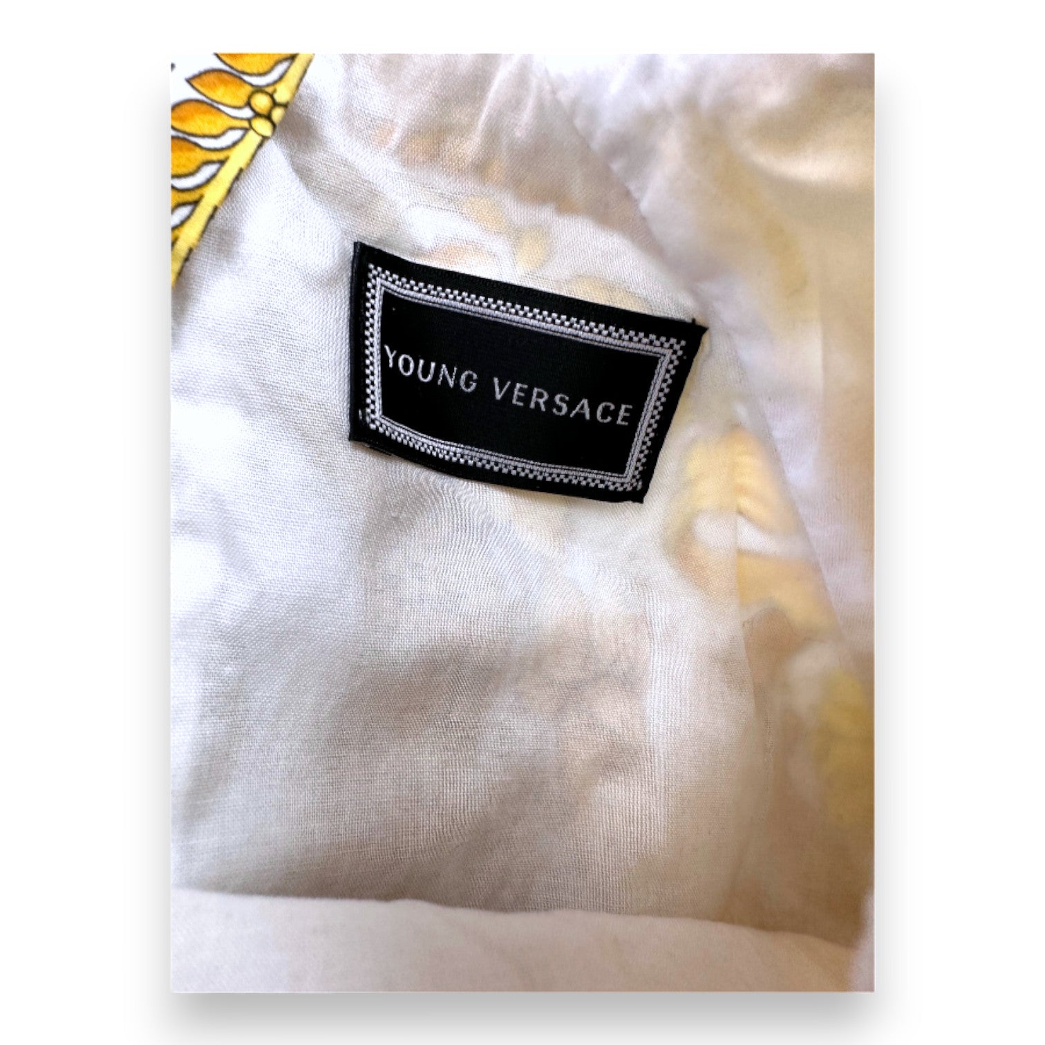 VERSACE - Robe blance à motifs jaunes - 8 ans