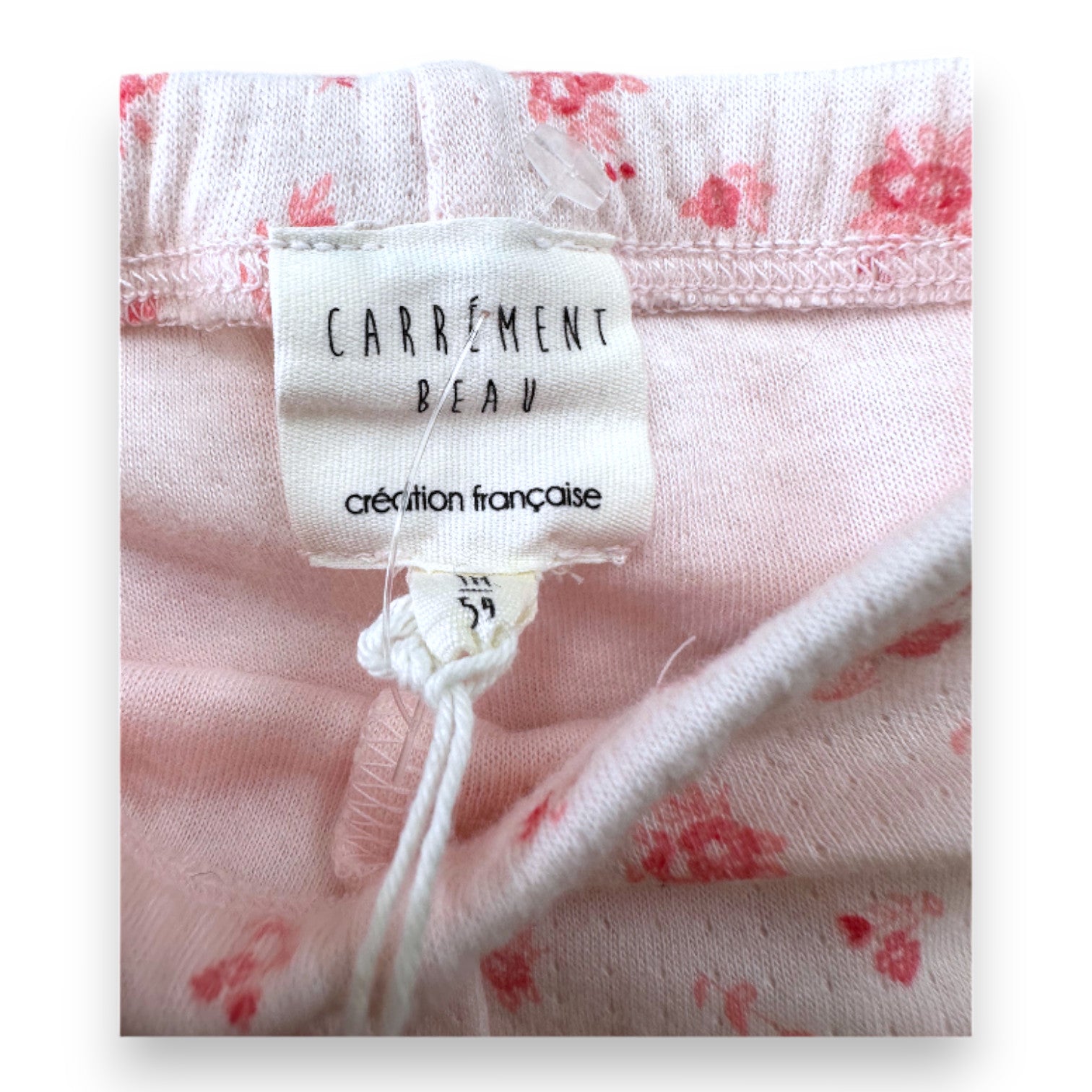 CARREMENT BEAU - Legging rose à fleurs - 1 mois