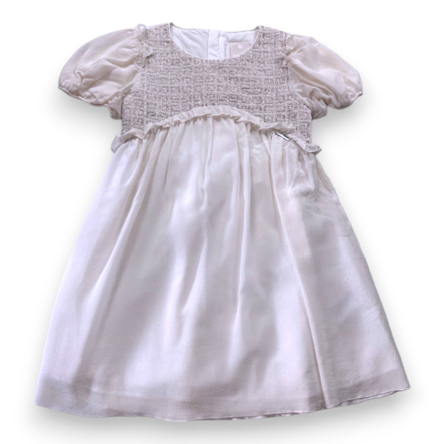 GIVENCHY - Robe blanche en soie - 8 ans