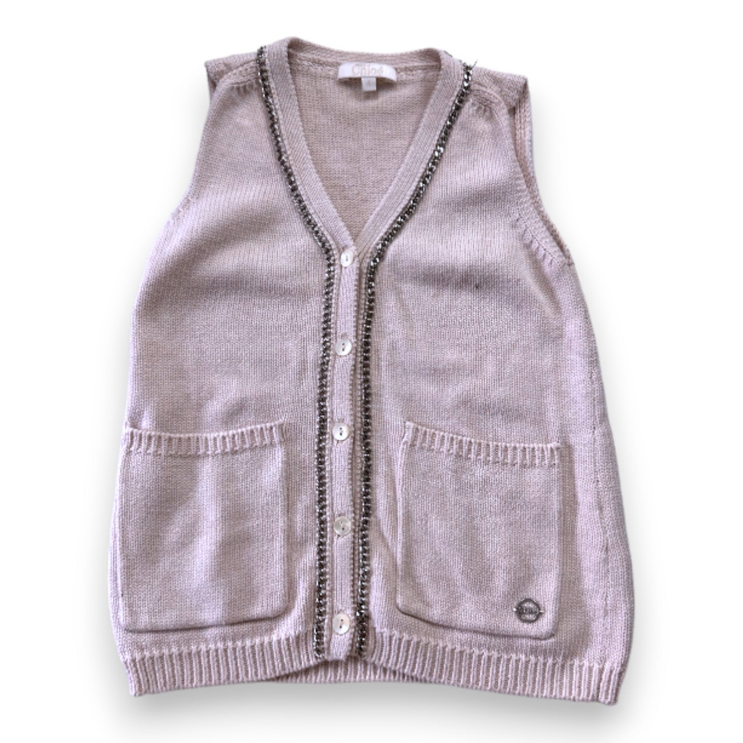 CHLOE - Gilet sans manches rose - 4 ans