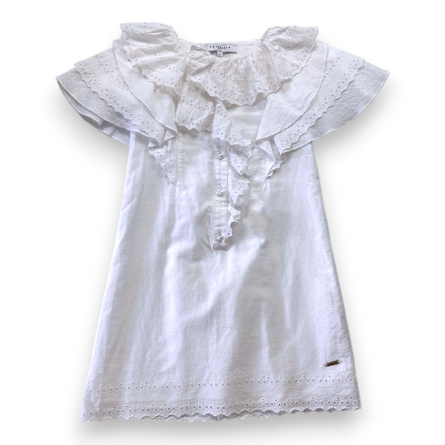 GIVENCHY - Robe blanche avec broderies - 8 ans