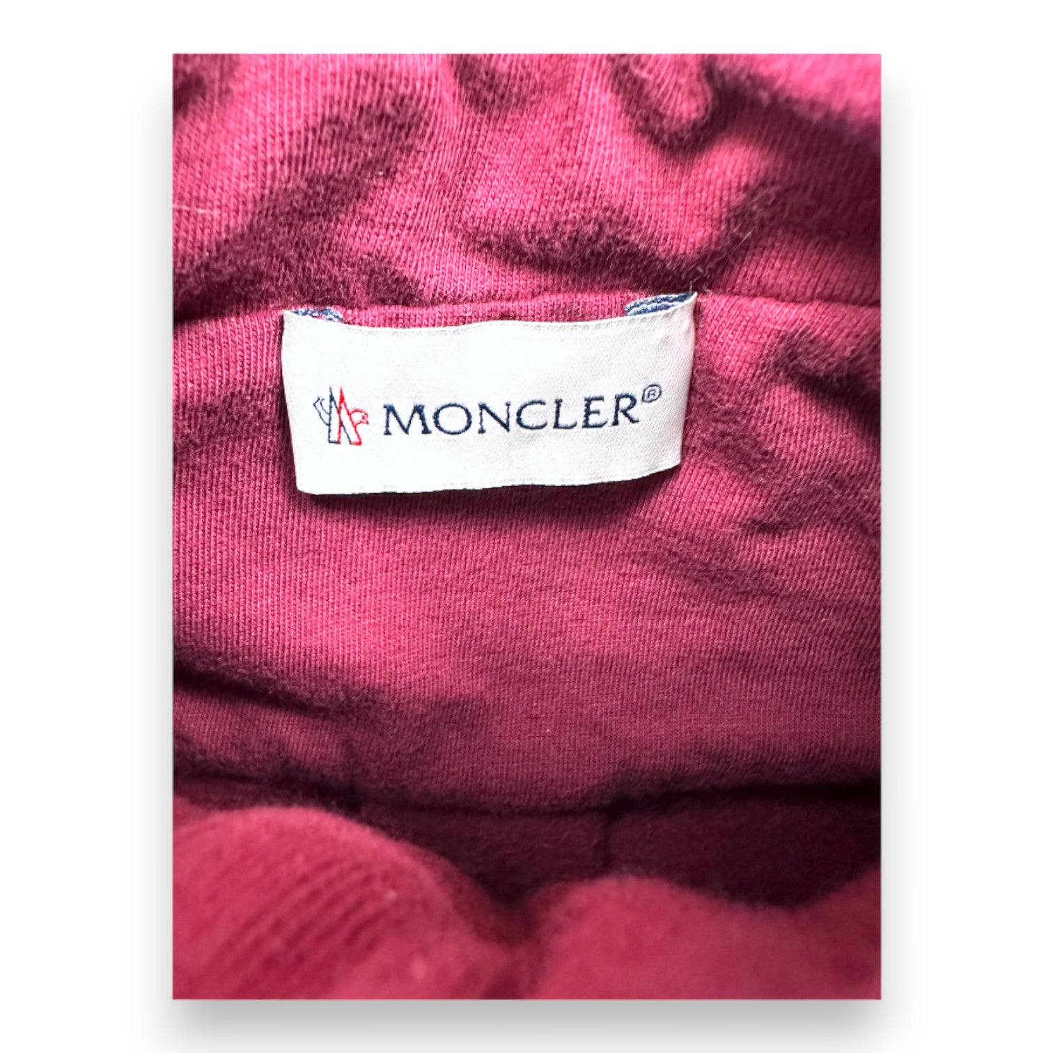 MONCLER - Doudoune rouge bi-matière - 2 ans