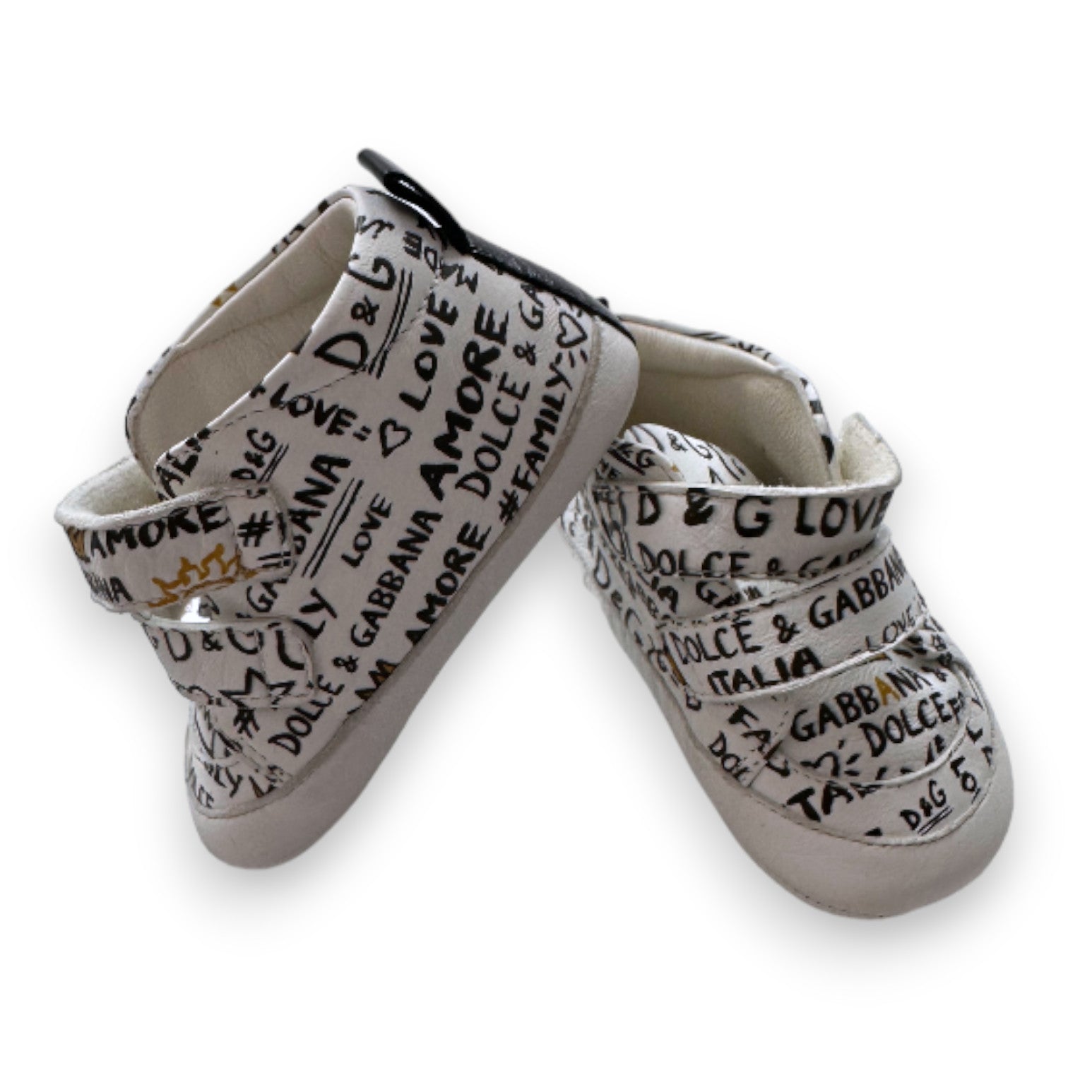 DOLCE & GABBANA - Chaussons blancs avec imprimés - 17