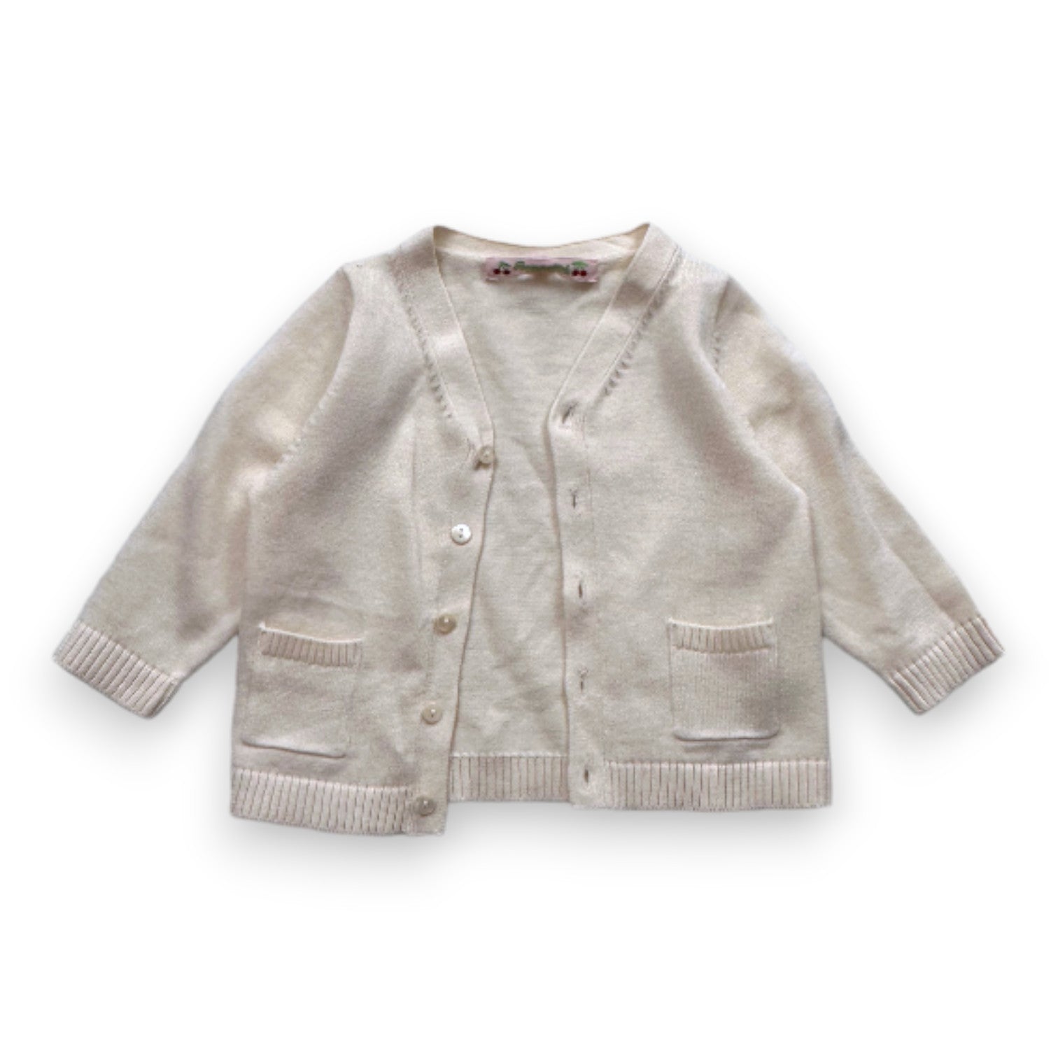 BONPOINT - Cardigan beige - 6 mois