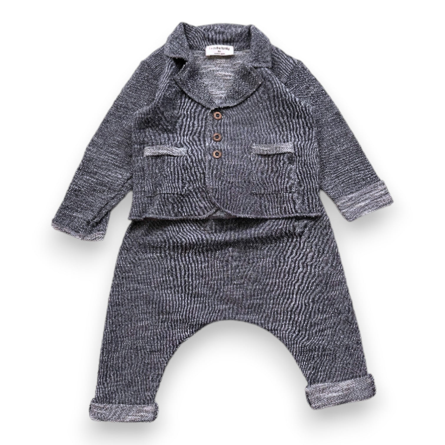 1 + IN THE FAMILY - Ensemble blazer et jogging gris - 6 mois