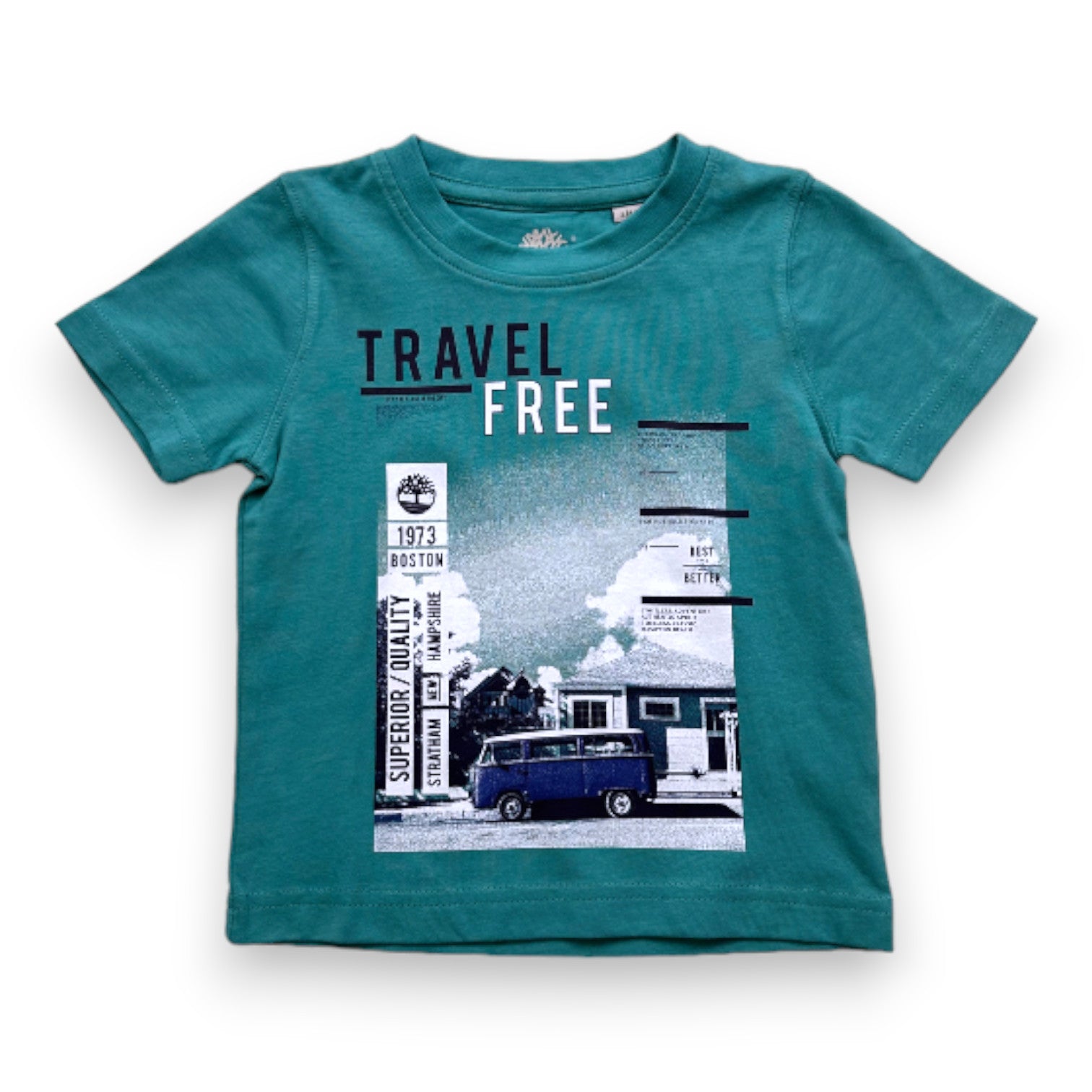 TIMBERLAND - T-shirt bleu avec imprimé - 2 ans