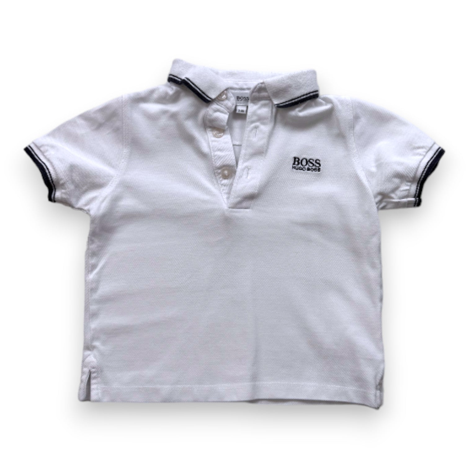 HUGO BOSS - Polo blanc à manches courtes - 2 ans