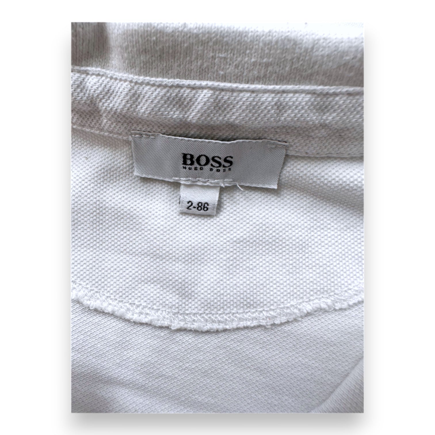 HUGO BOSS - Polo blanc à manches courtes - 2 ans