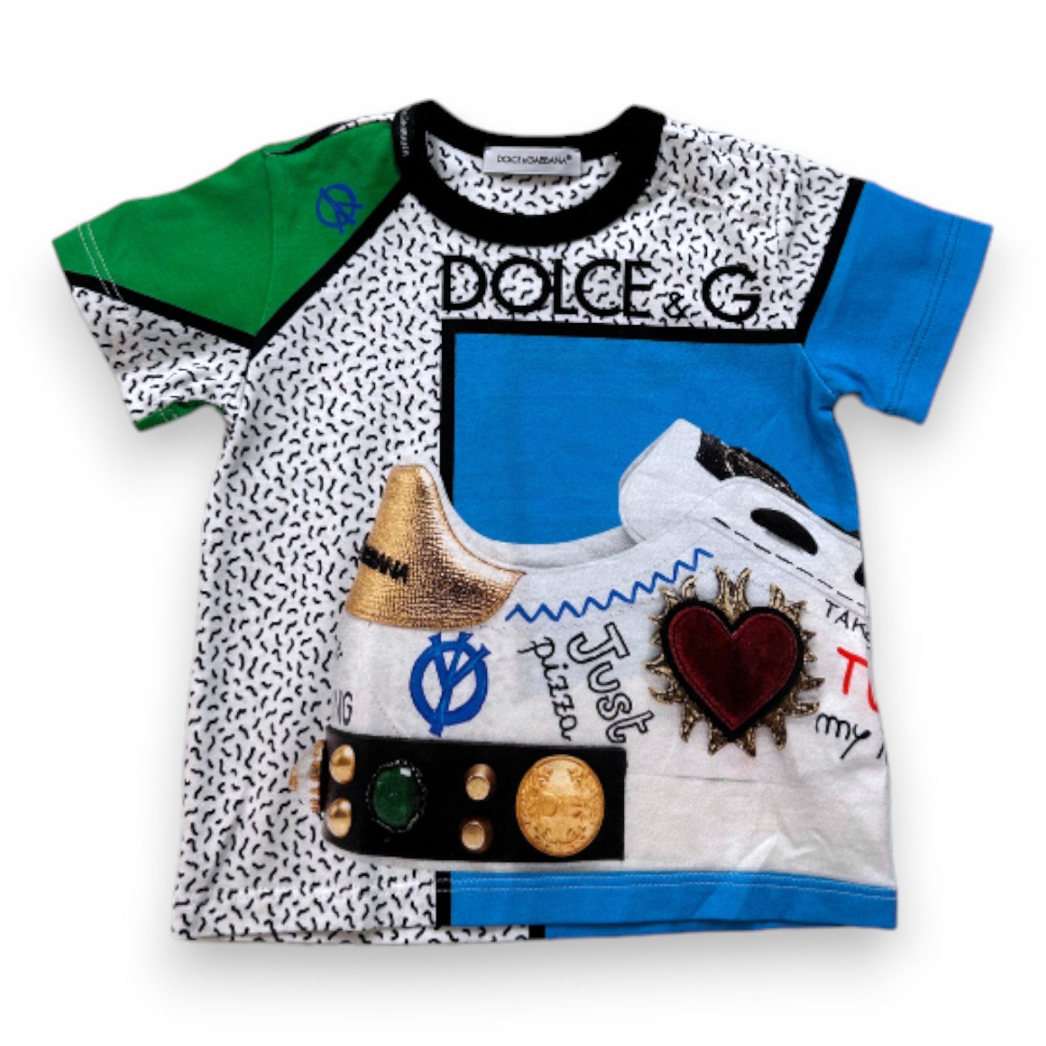 DOLCE & GABBANA - T-shirt multicolore avec imprimés - 6 mois