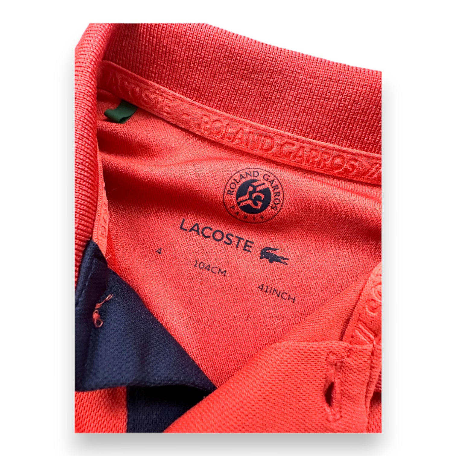 LACOSTE - Polo rouge à manches courtes - 4 ans