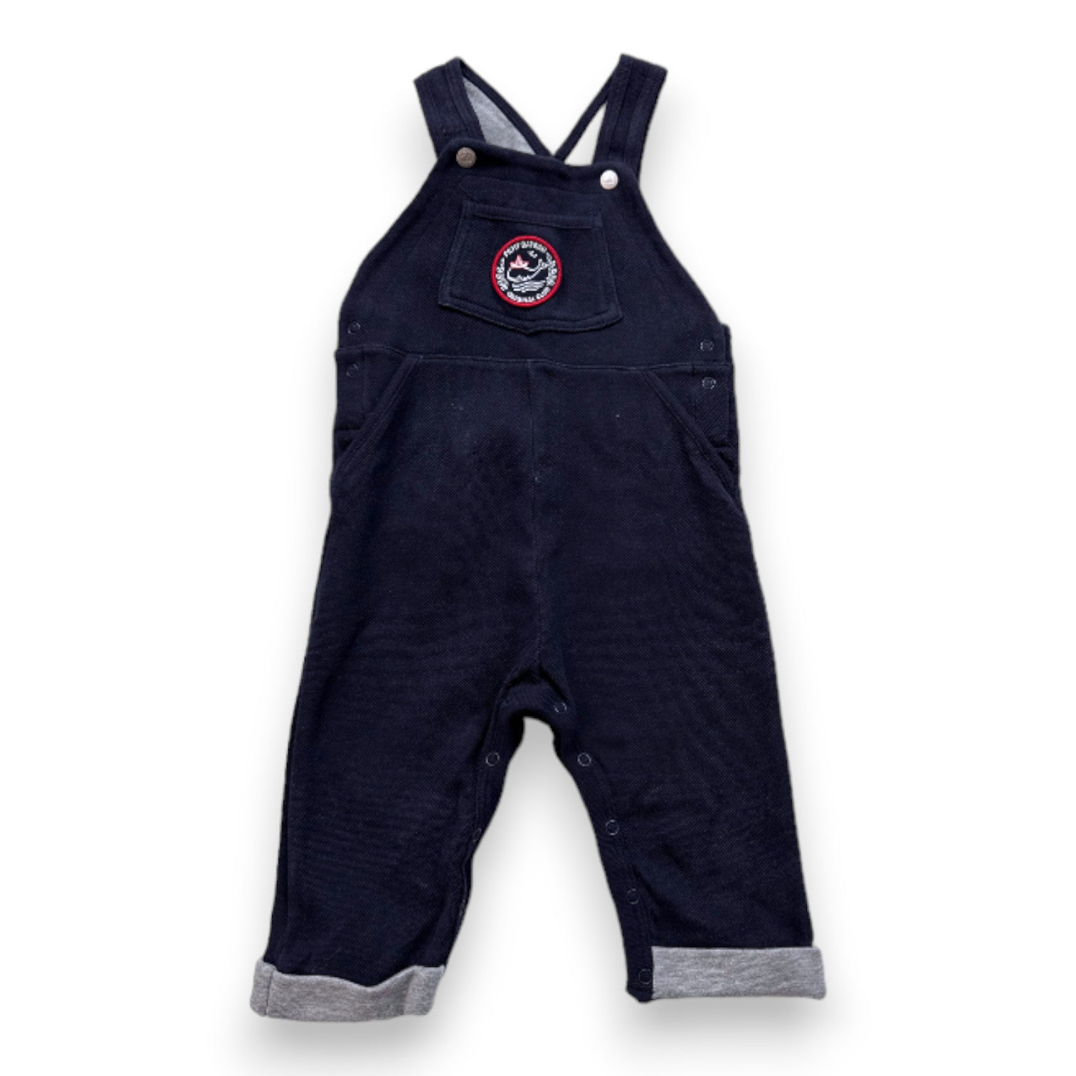 PETIT BATEAU - Salopette bleu marine - 12 mois