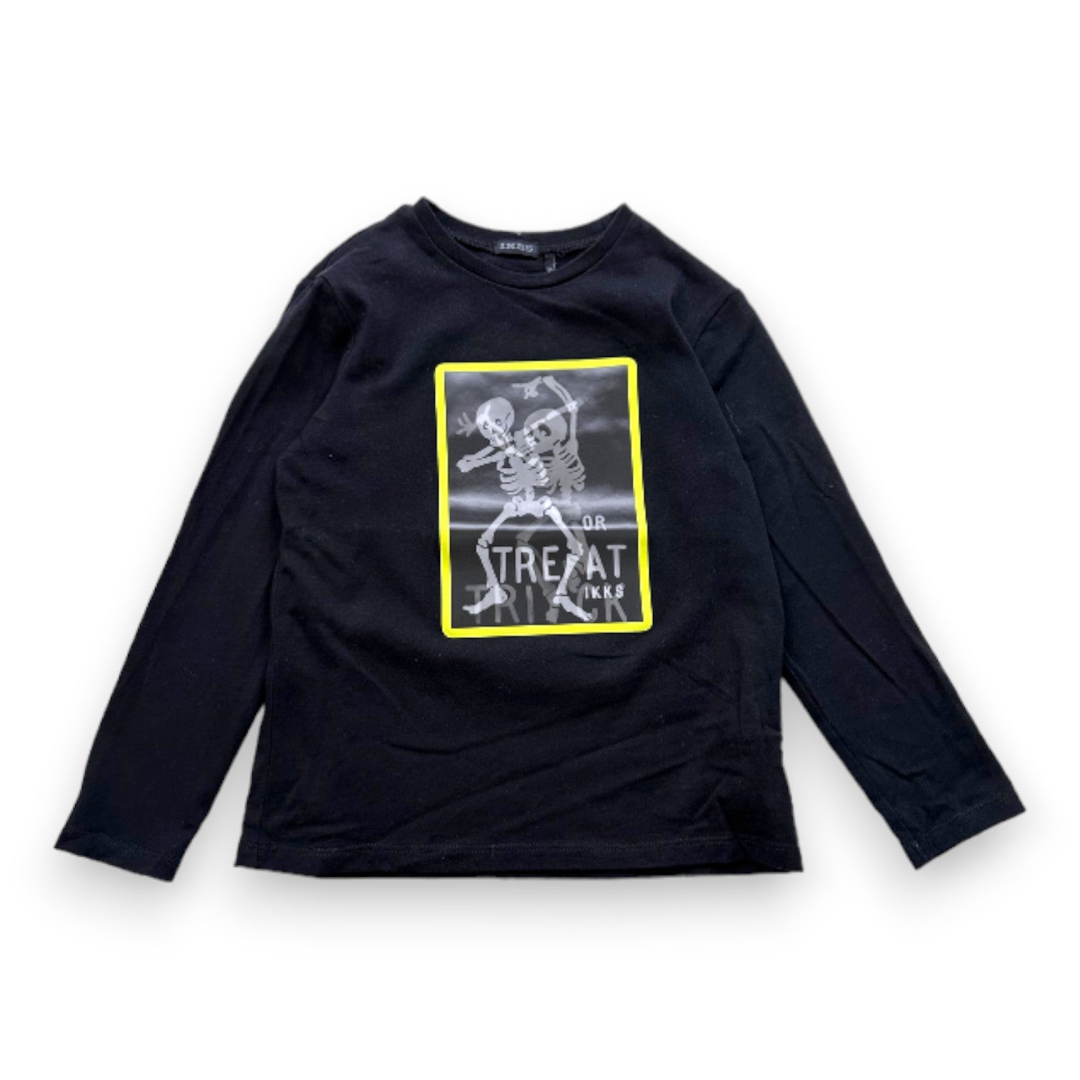 IKKS - T-shirt noir à manches longues avec imprimé - 6 ans