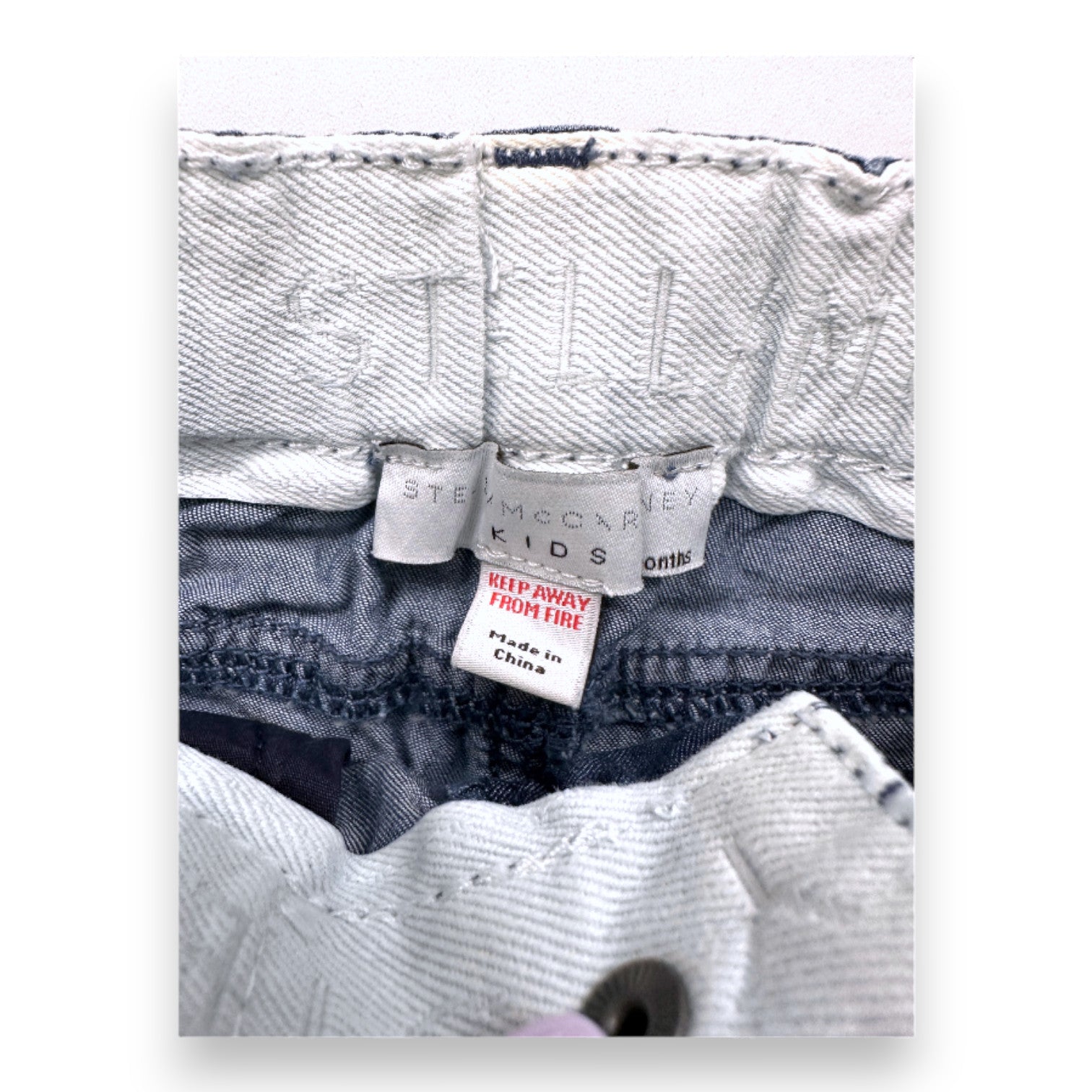 STELLA MCCARTNEY - Short bleu en jean - 6 mois