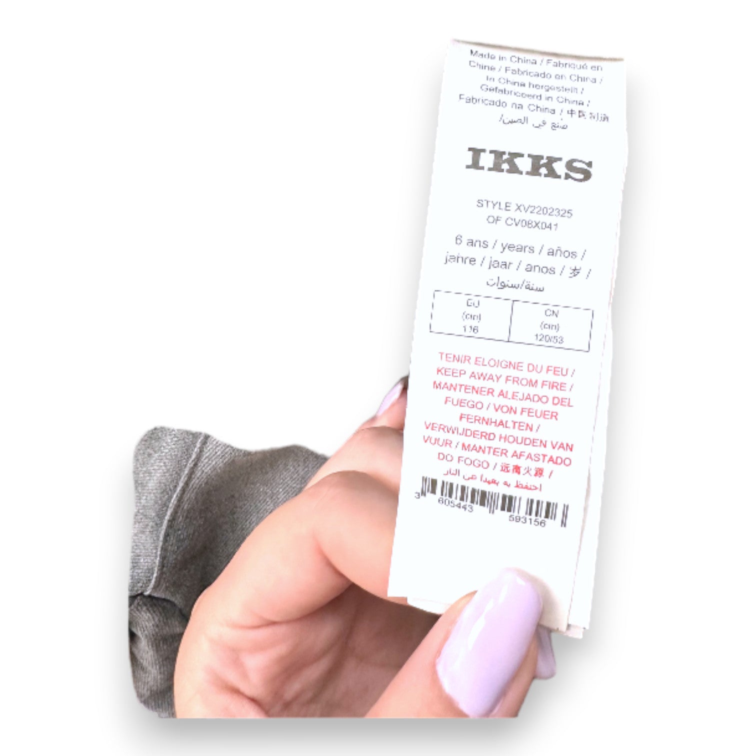 IKKS - Pantalon gris ceintré - 6 ans