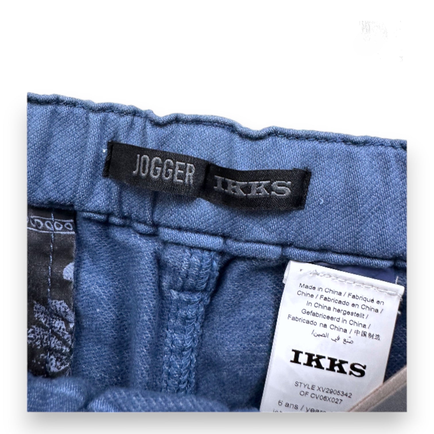 IKKS- Pantalon jogging bleu neuf - 6 ans