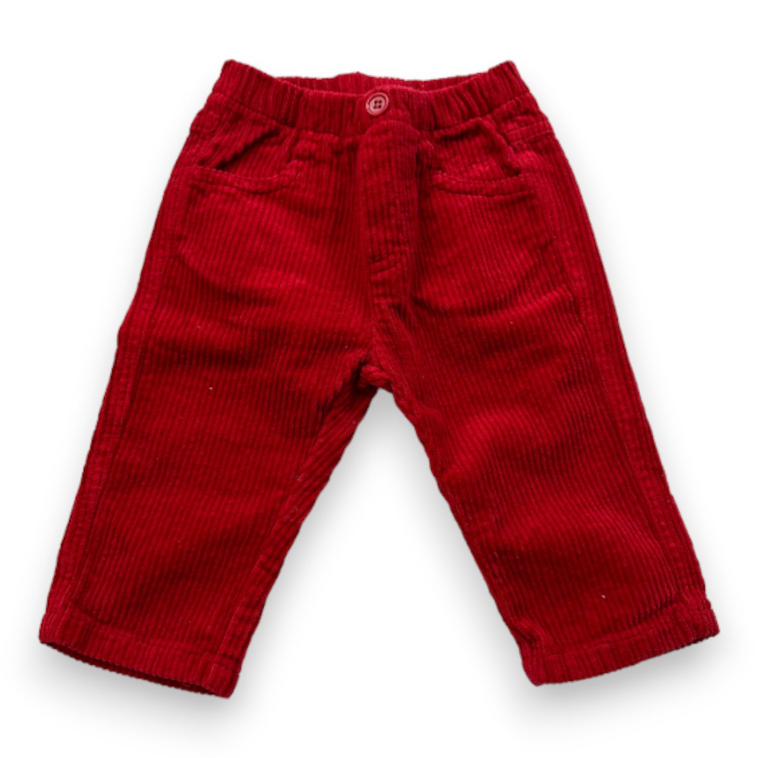 IL GUFO - Pantalon rouge en velours - 6 mois