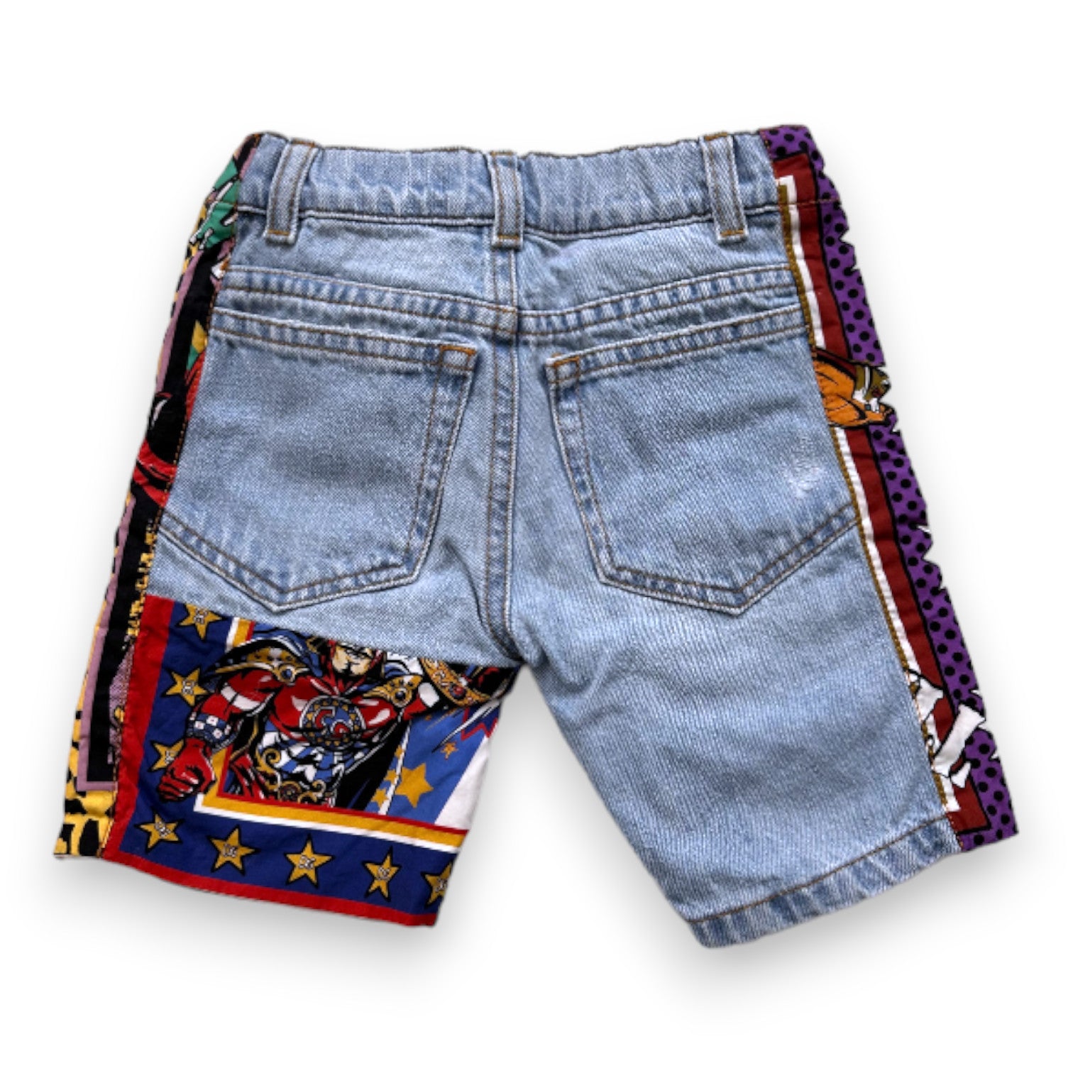 DOLCE & GABBANA - Short en jean bleu et imprimés multicolores - 4 ans