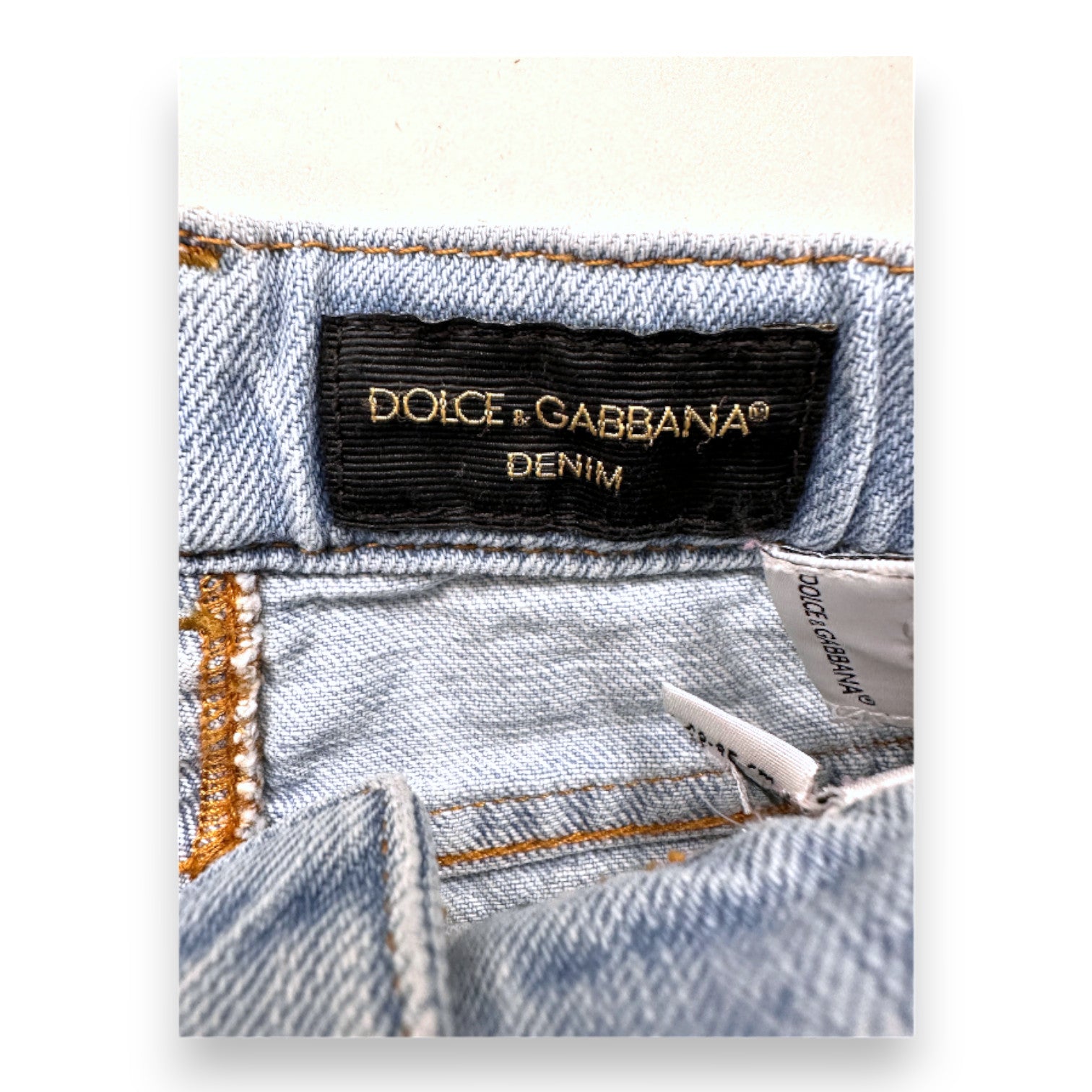 DOLCE & GABBANA - Short en jean bleu et imprimés multicolores - 4 ans