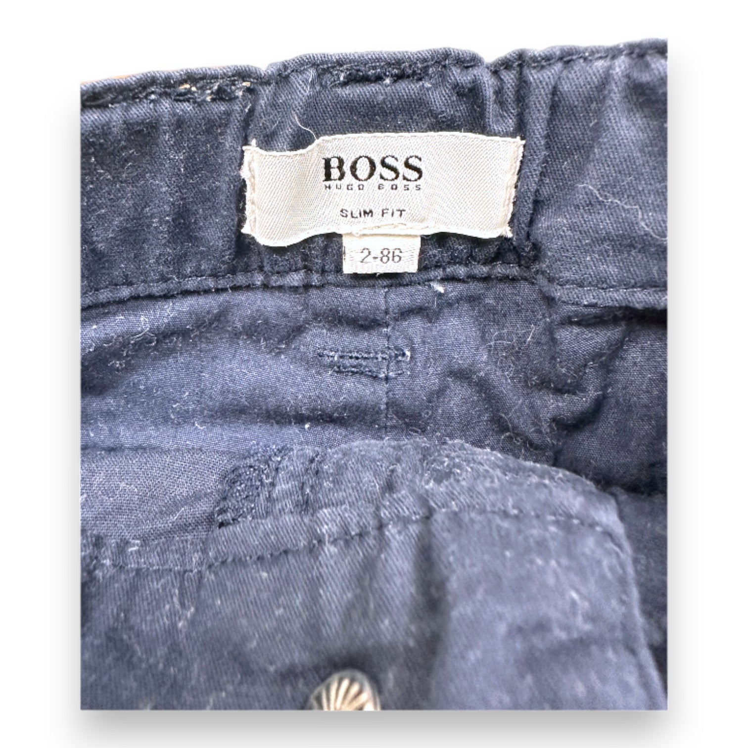 HUGO BOSS - Pantalon bleu marine - 2 ans