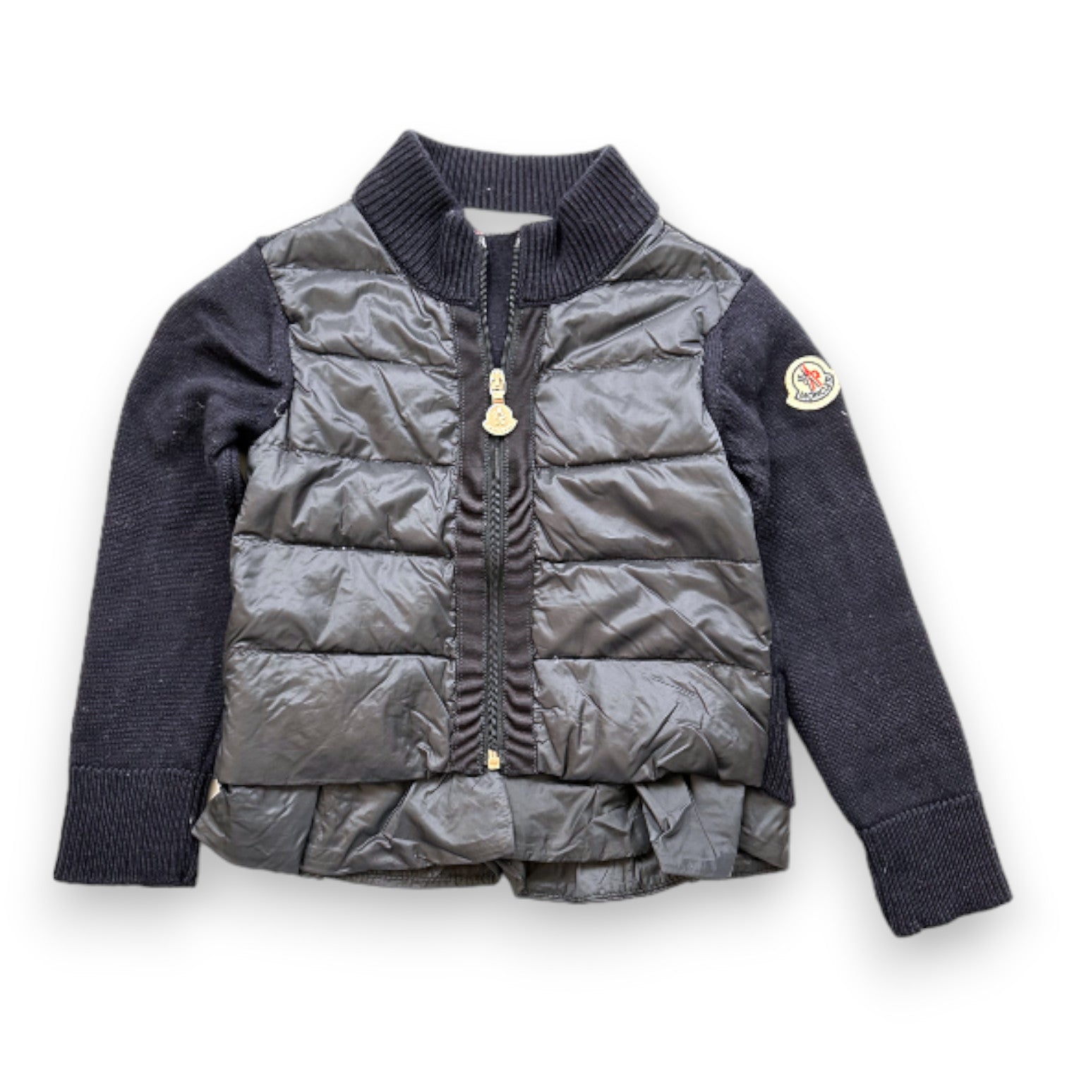 MONCLER - Veste bimatière noire - 18 mois